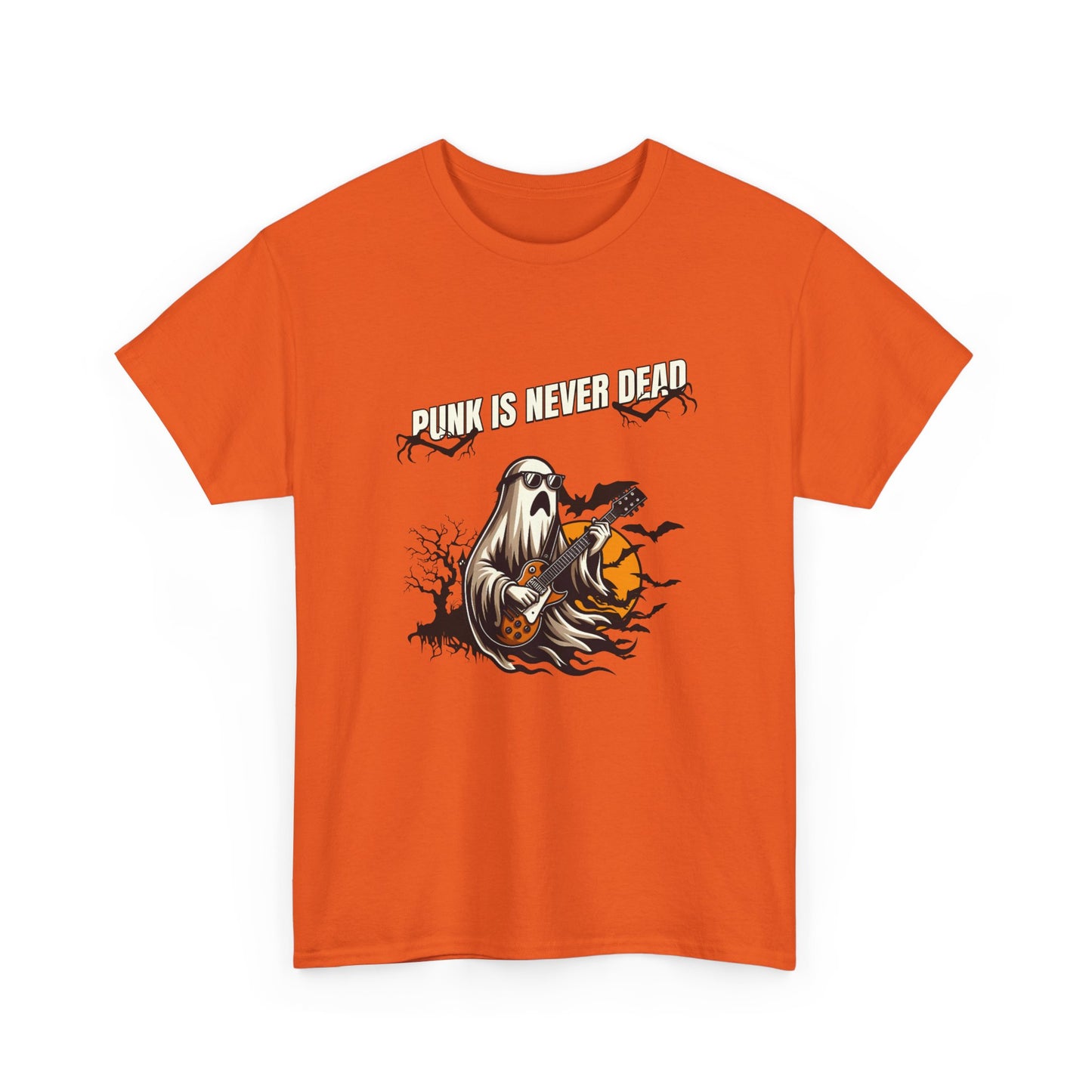 Halloween Ghost Punk is Never Dead Short Sleeve Tee Shirt - Spooky and Punk Forever