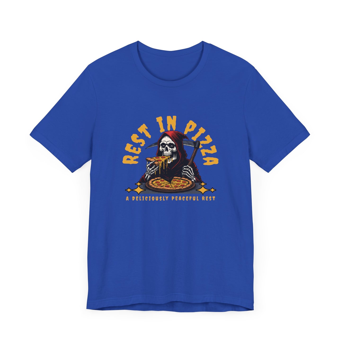 R.I.P. Rest in Pizza Short Sleeve Tee Shirt - A Deliciously Fun Wardrobe Addition