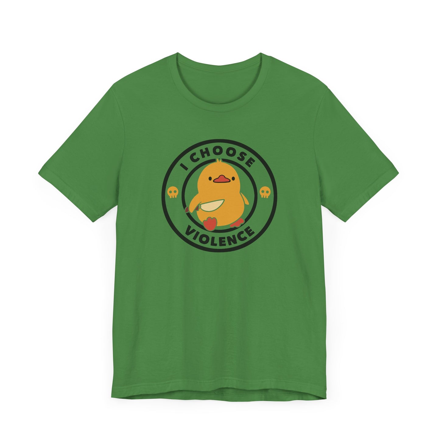 Funny Cute I Choose Violence Short Sleeve Tee Shirt - Humor Meets Playful Frustration