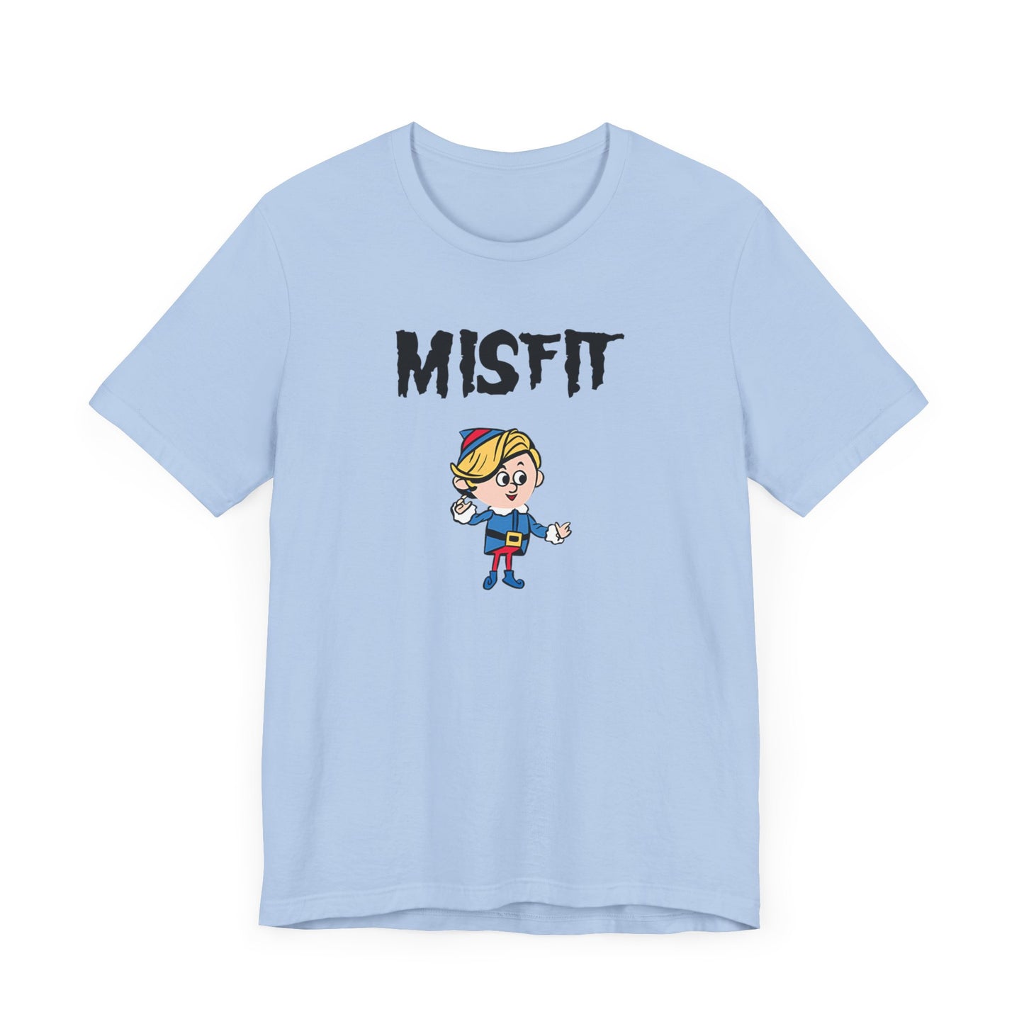 Misfit Christmas Elf Short Sleeve Tee – Holiday Shirt with Horror Punk Style