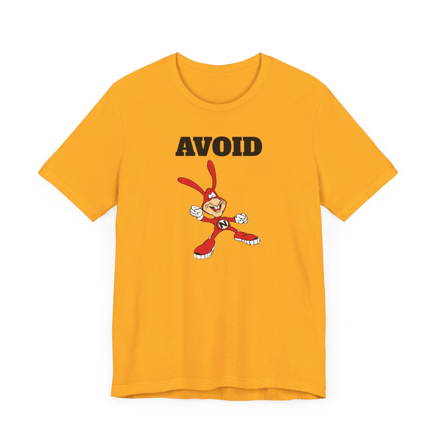 Avoid the Noid Short Sleeve Tee Shirt - A Nostalgic Pizza Delivery Throwback