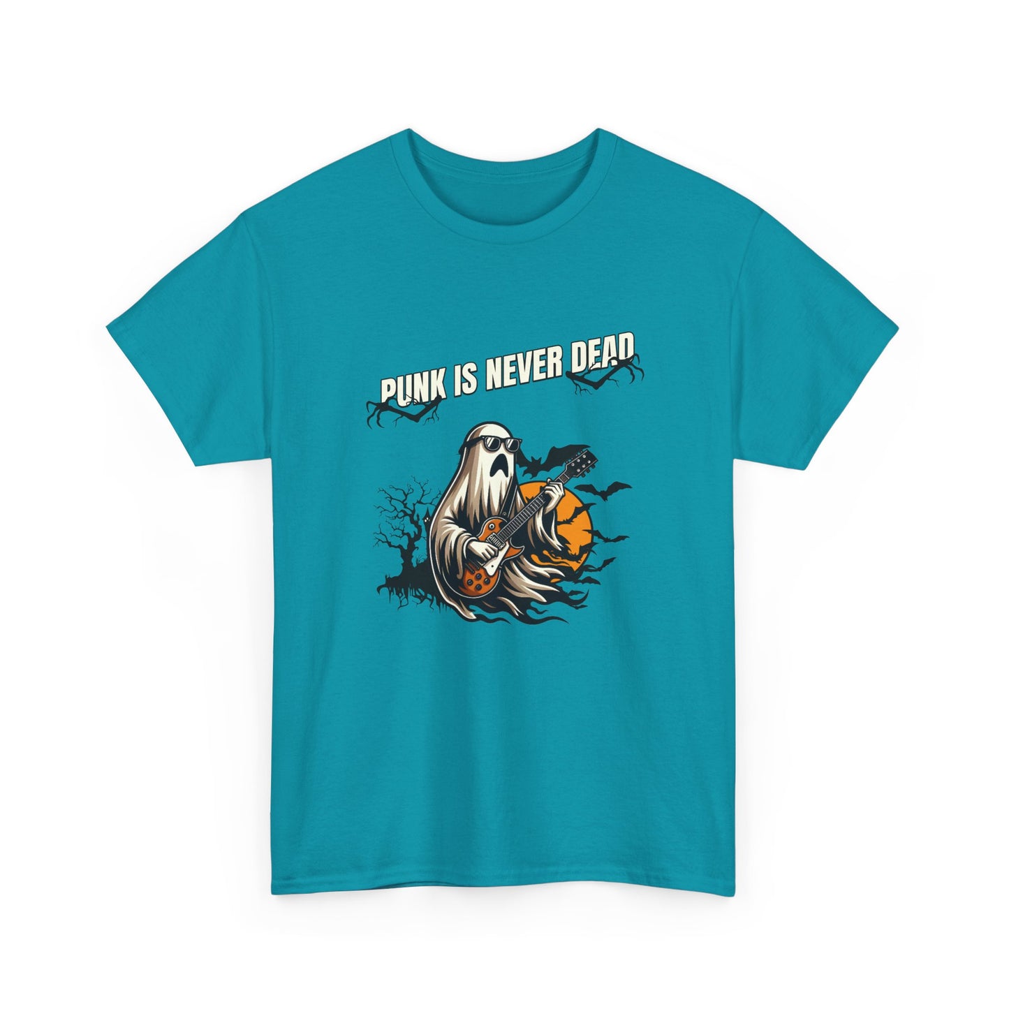 Halloween Ghost Punk is Never Dead Short Sleeve Tee Shirt - Spooky and Punk Forever