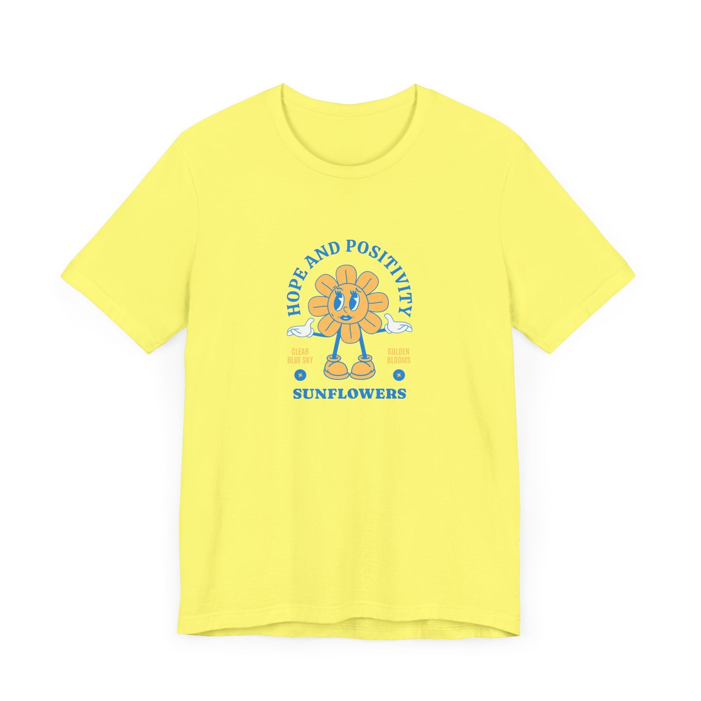 Hope and Positivity Sunflower Short Sleeve Tee Shirt - Brighten Your Day and the World