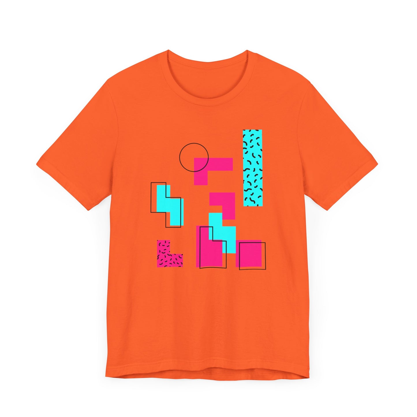 Tetris-Inspired Short Sleeve T-Shirt - Retro Gaming Nostalgia