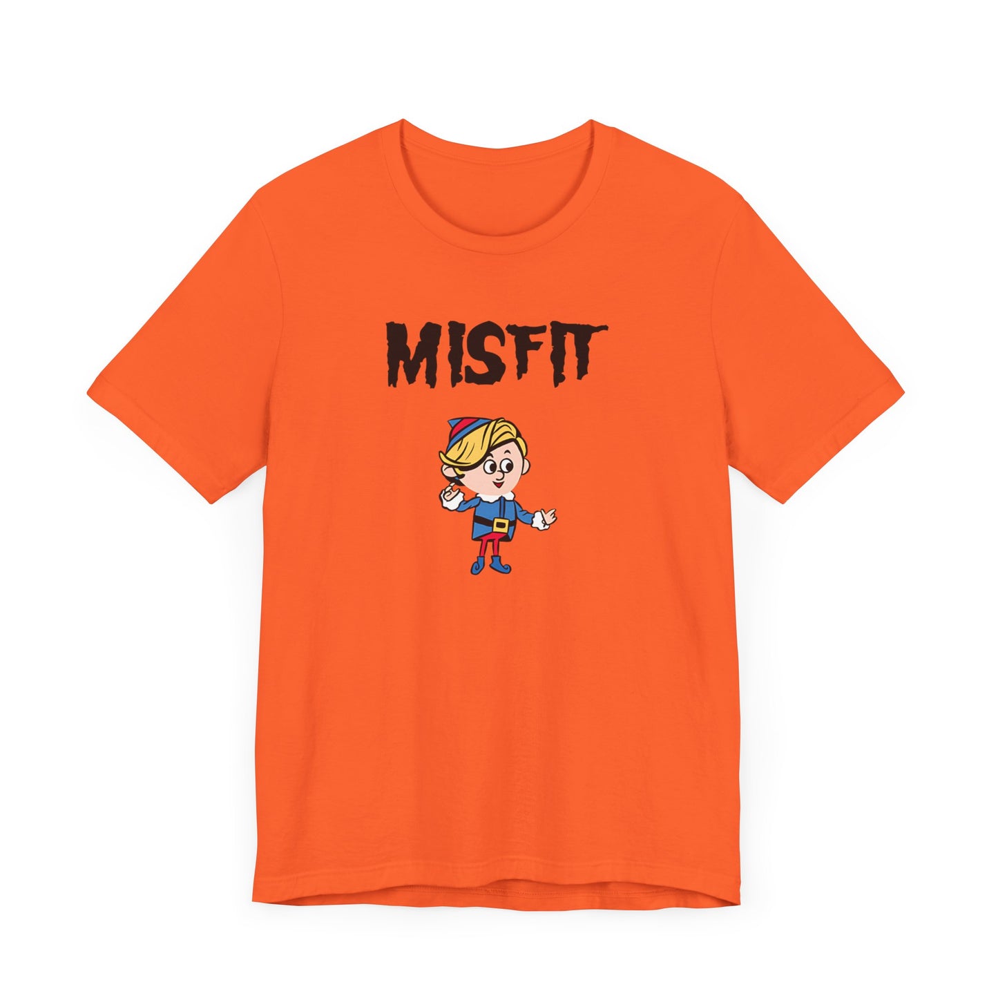 Misfit Christmas Elf Short Sleeve Tee – Holiday Shirt with Horror Punk Style