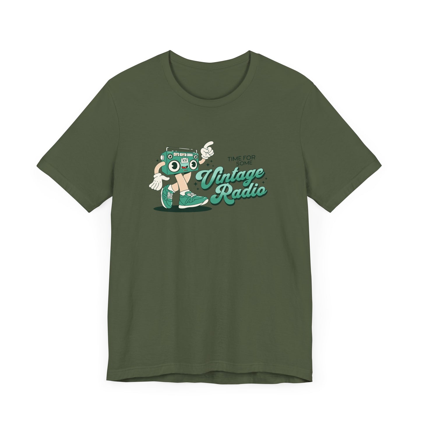 Time for Some Vintage Radio Short Sleeve Tee Shirt - Retro Vibes