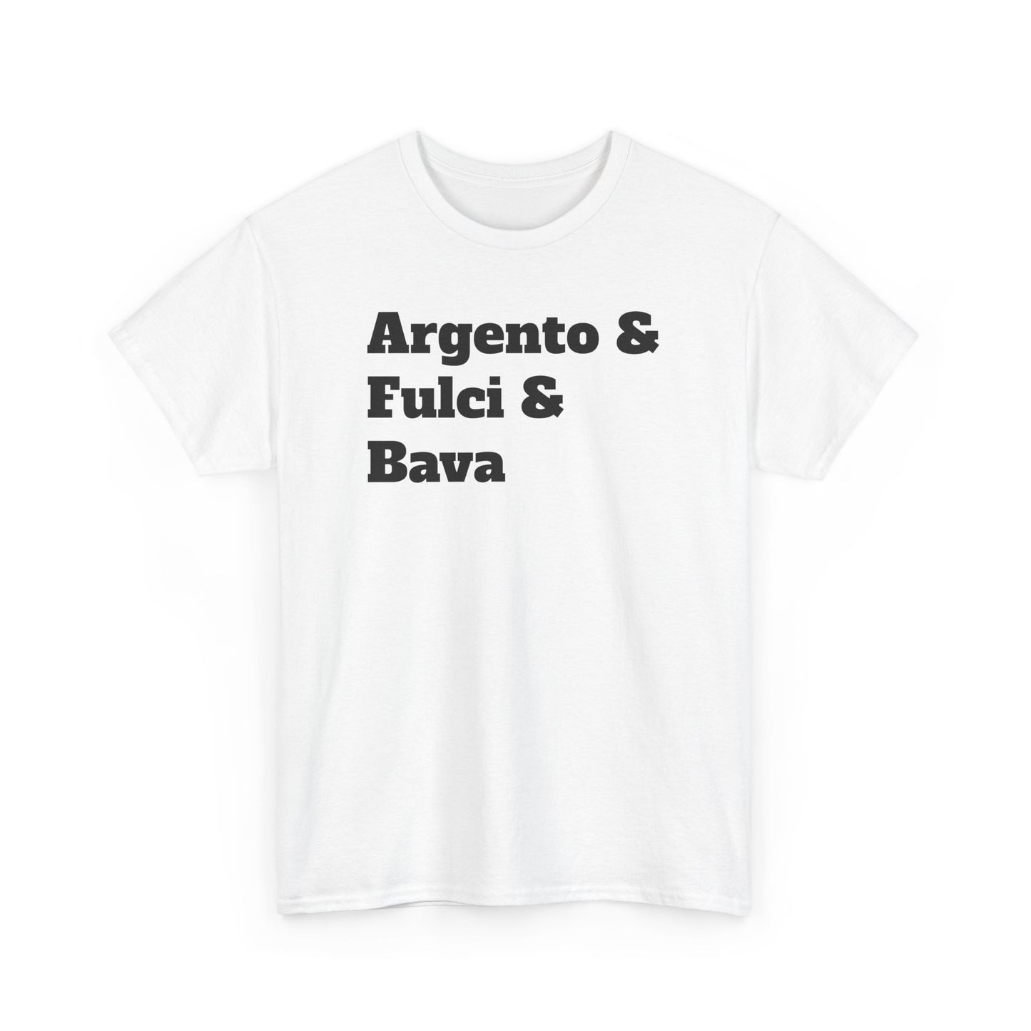 Italian Horror Directors Tee – Argento & Fulci & Bava Tribute