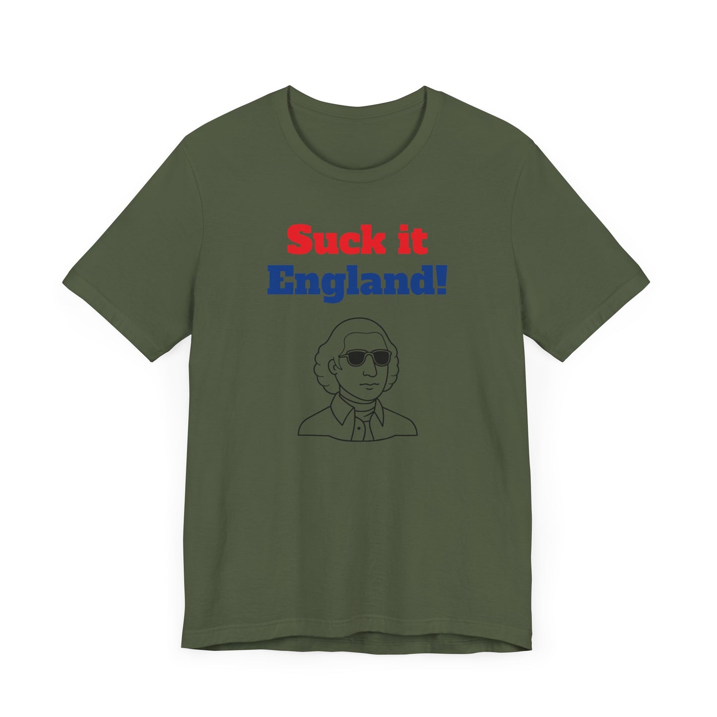 Suck It England Short Sleeve Tee Shirt - A Playful Nod to Patriotic Pride