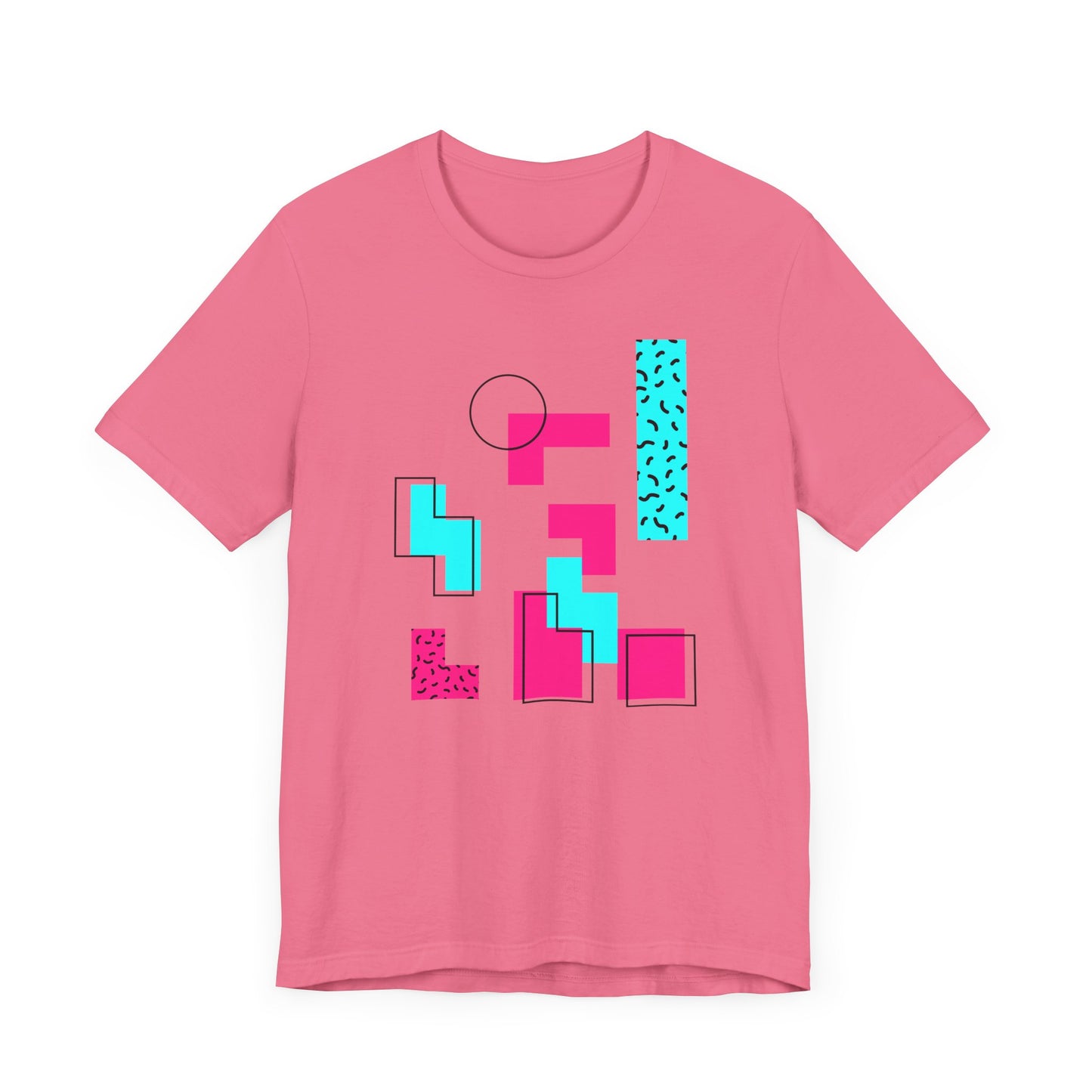 Tetris-Inspired Short Sleeve T-Shirt - Retro Gaming Nostalgia