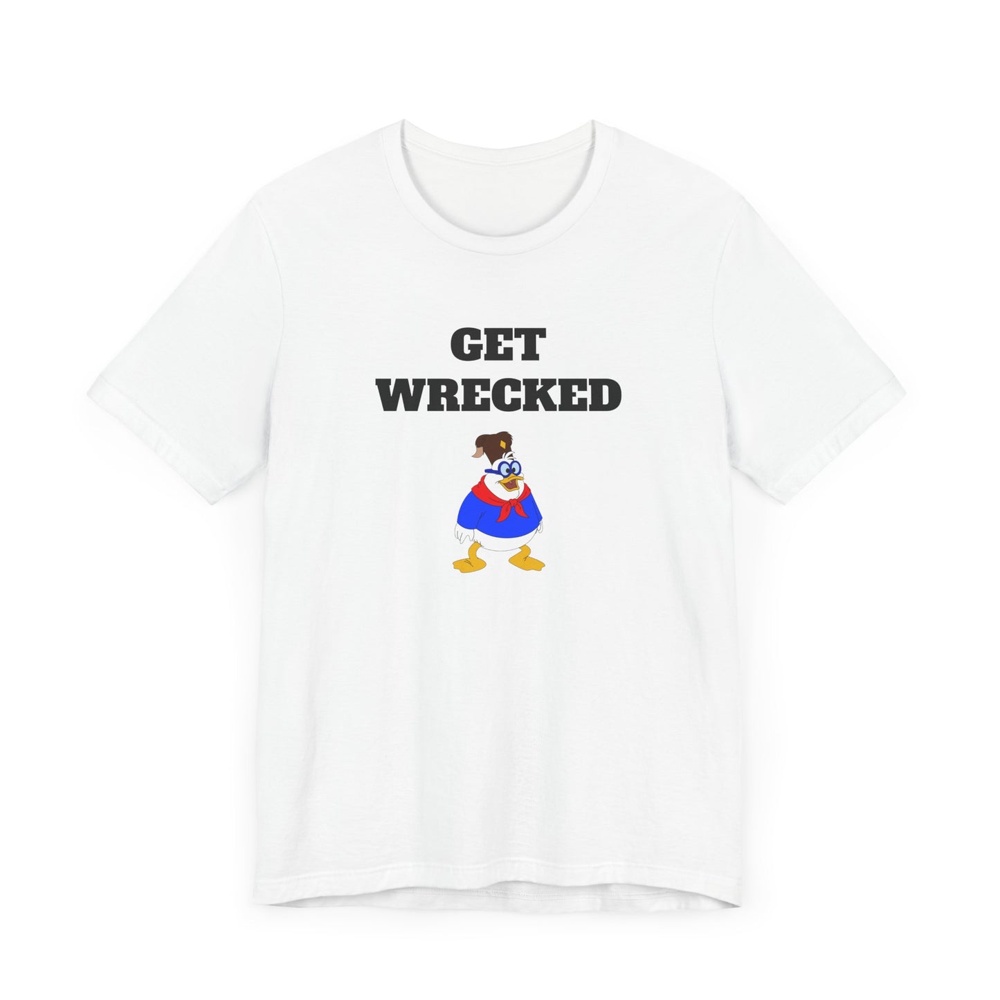 Get Wrecked Short Sleeve Tee Shirt - A Bold 80s Throwback
