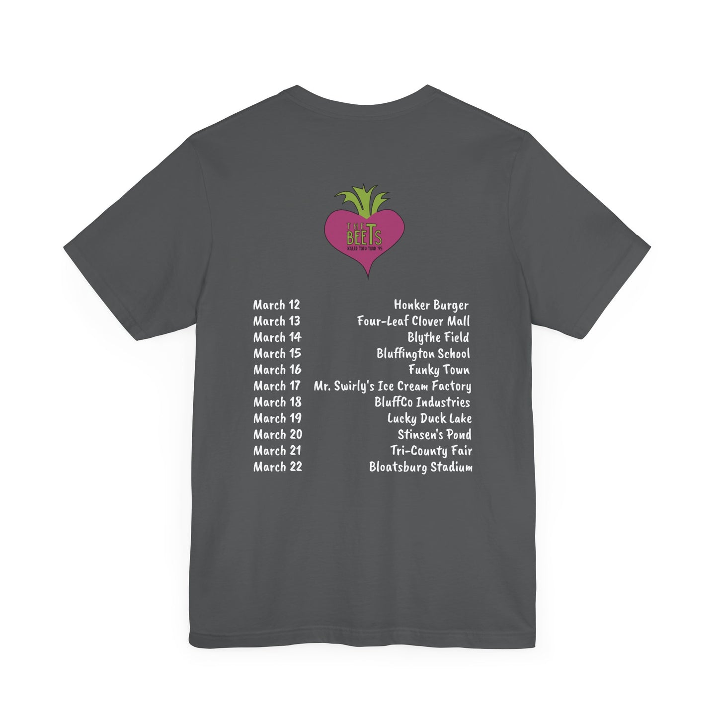 Doug The Beets World Tour '95 Short Sleeve T-Shirt - 90s Cartoon Band Nostalgia