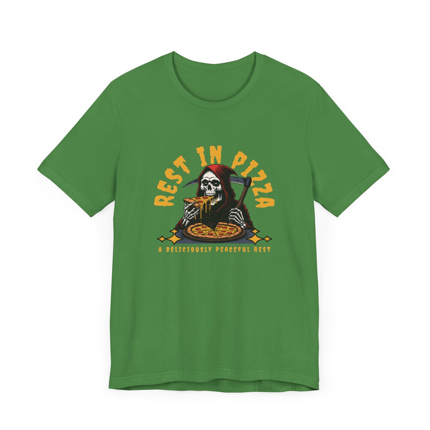 R.I.P. Rest in Pizza Short Sleeve Tee Shirt - A Deliciously Fun Wardrobe Addition
