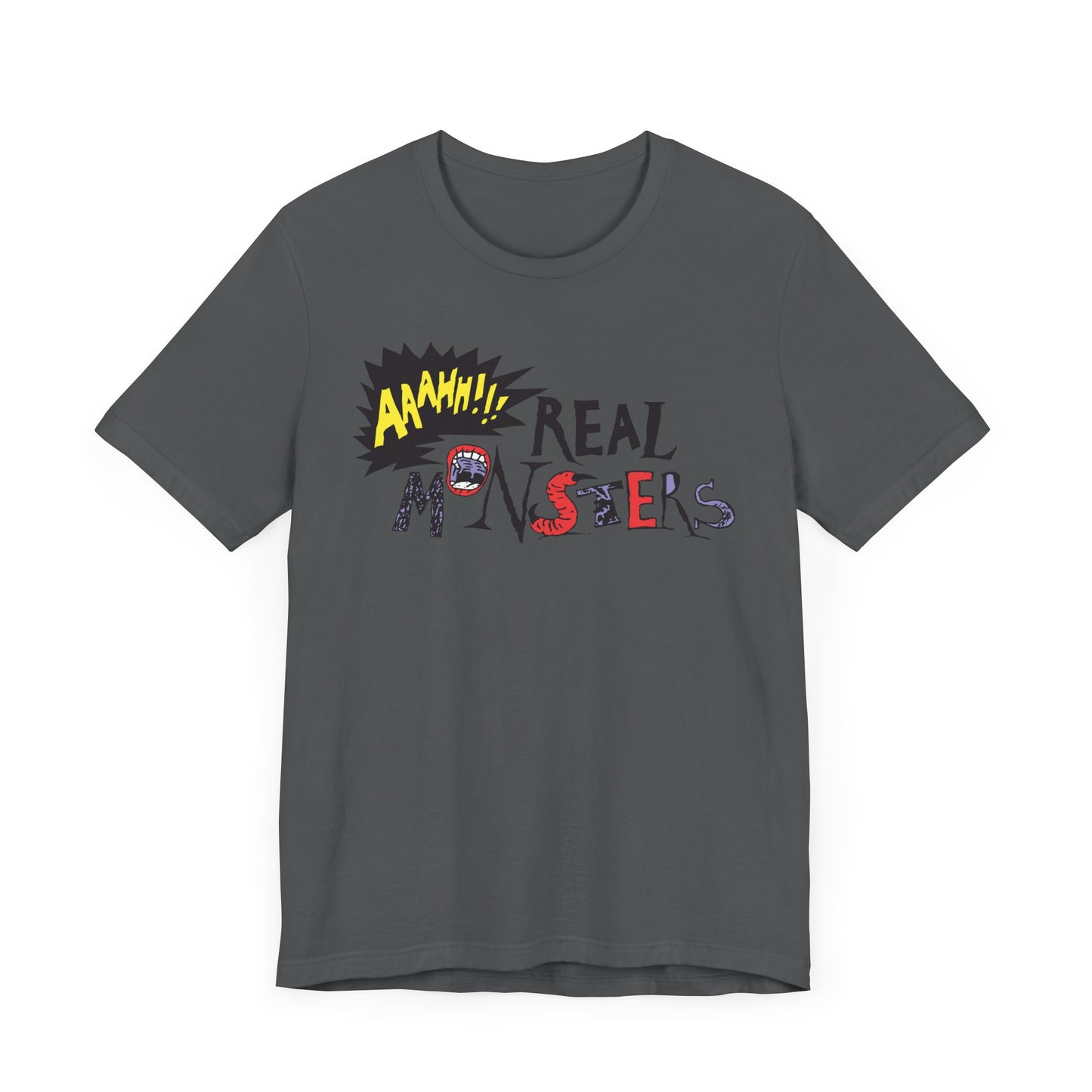 AAAHH!!! Real Monsters Short Sleeve T-Shirt - 90s Nickelodeon Inspired Nostalgia