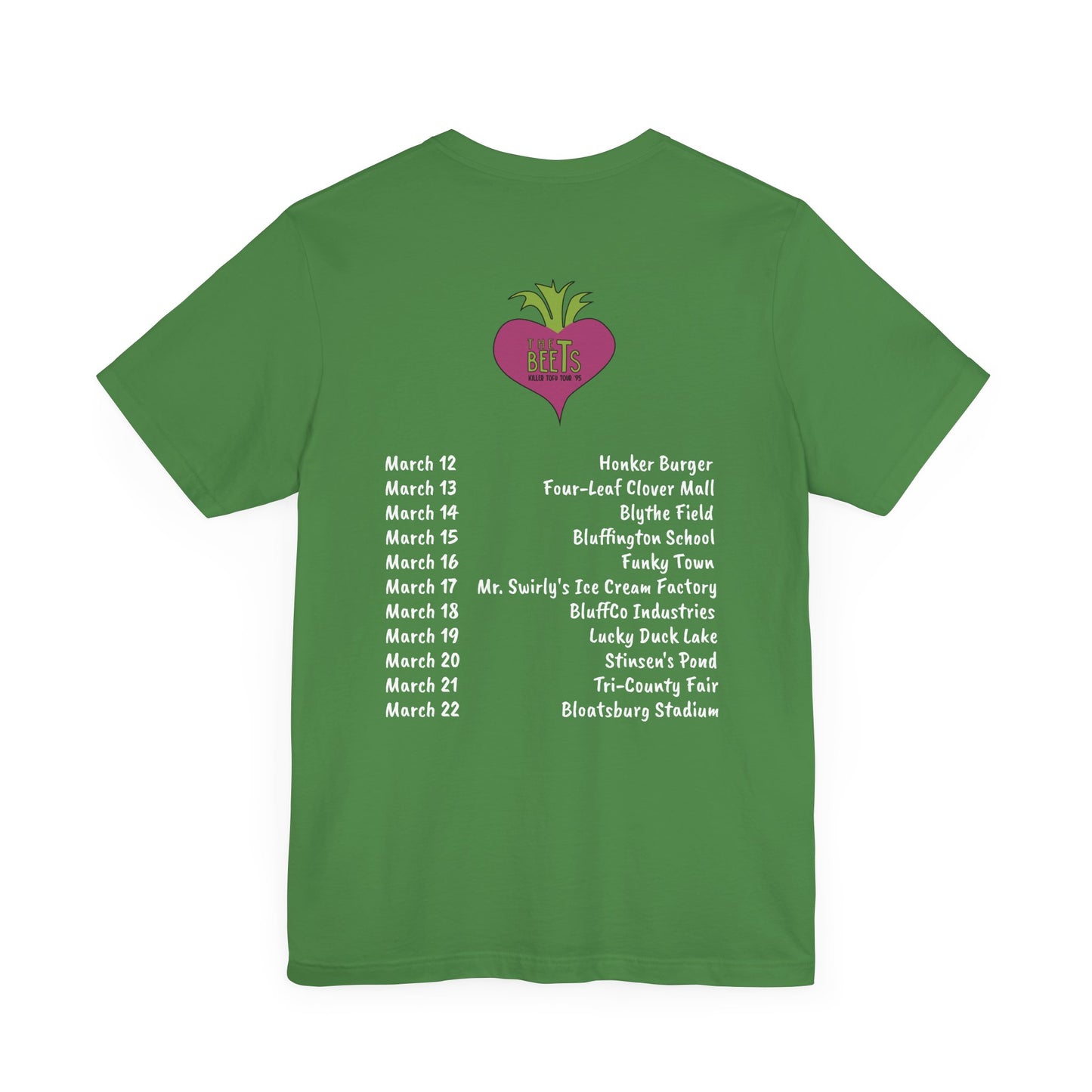 Doug The Beets World Tour '95 Short Sleeve T-Shirt - 90s Cartoon Band Nostalgia