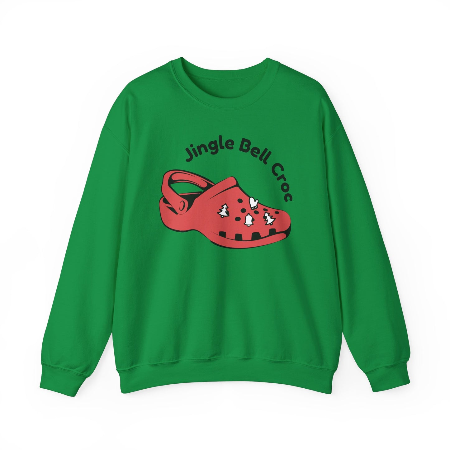 Funny Jingle Bell Croc Crewneck Sweatshirt - Holiday Cheer with a Twist