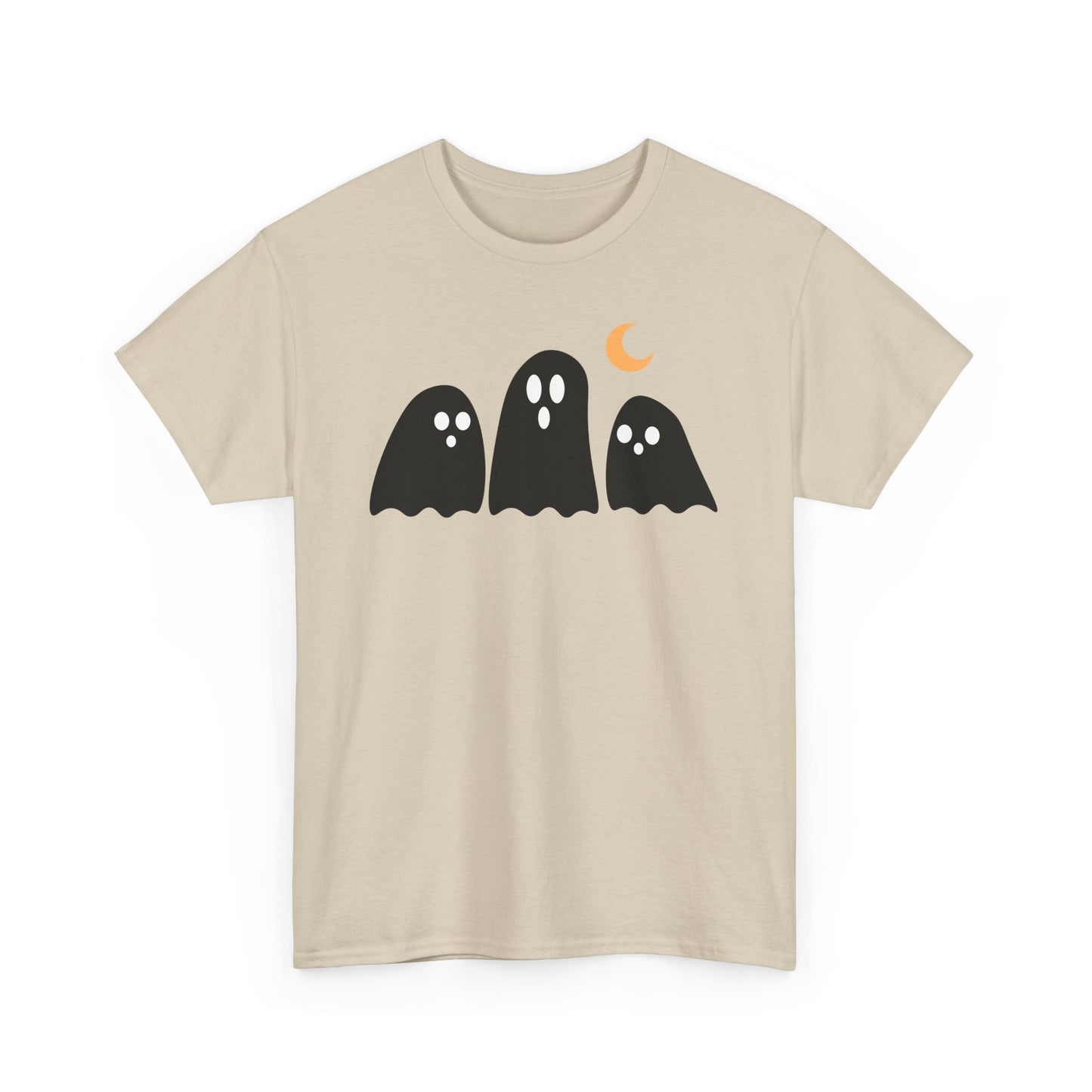 3 Ghosts Short Sleeve Tee Shirt - Cute and Spooky Halloween Fun
