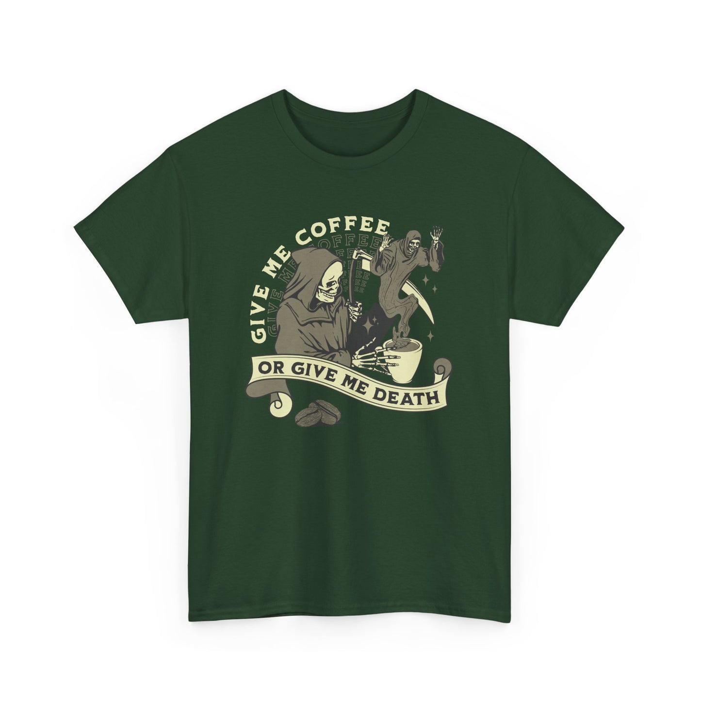 Give Me Coffee or Give Me Death Halloween Tee – Funny Coffee Lover Shirt