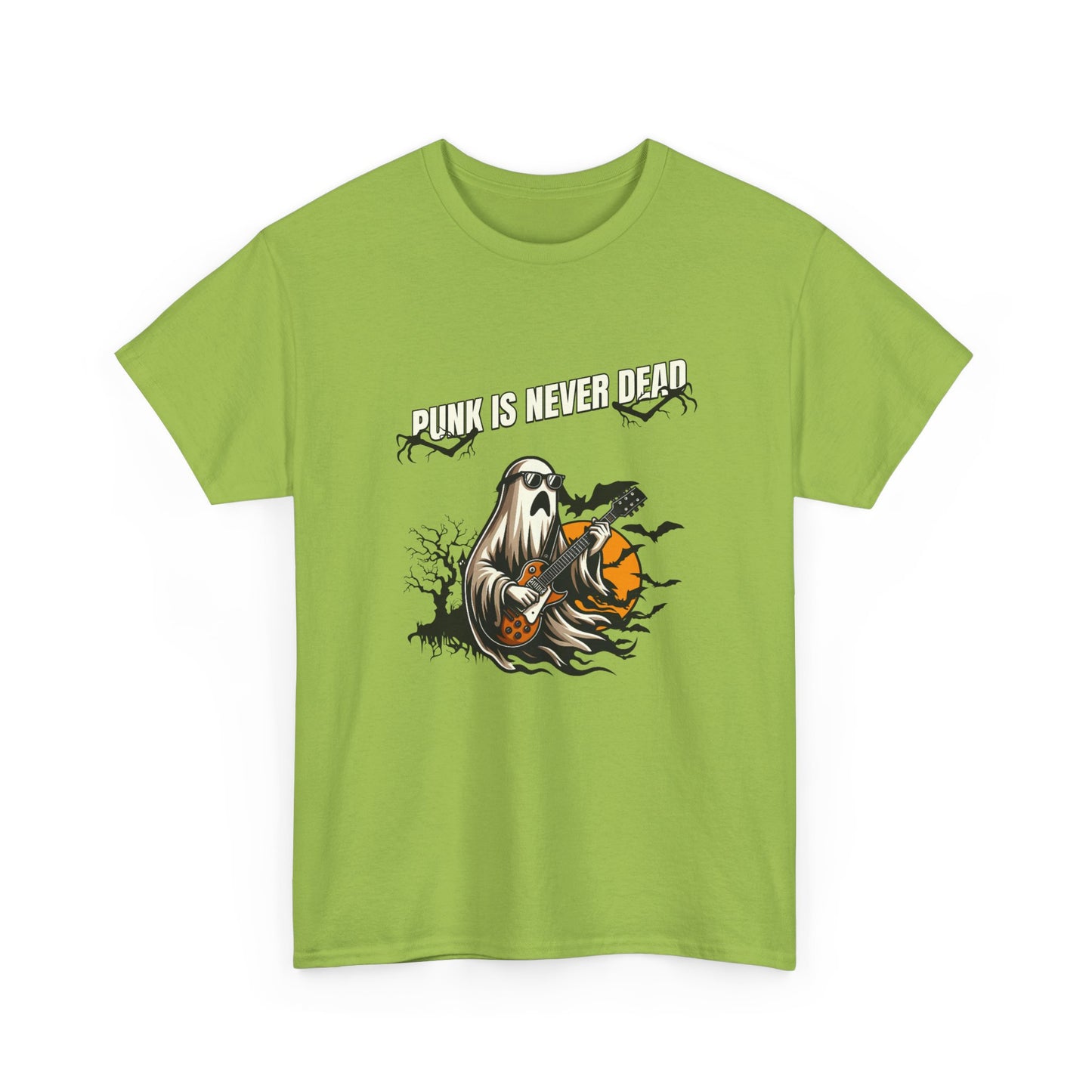 Halloween Ghost Punk is Never Dead Short Sleeve Tee Shirt - Spooky and Punk Forever
