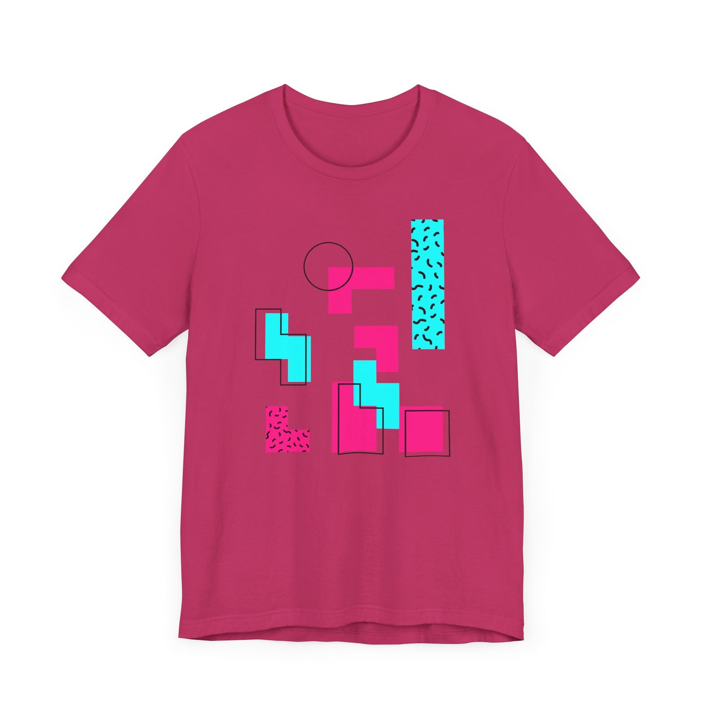 Tetris-Inspired Short Sleeve T-Shirt - Retro Gaming Nostalgia