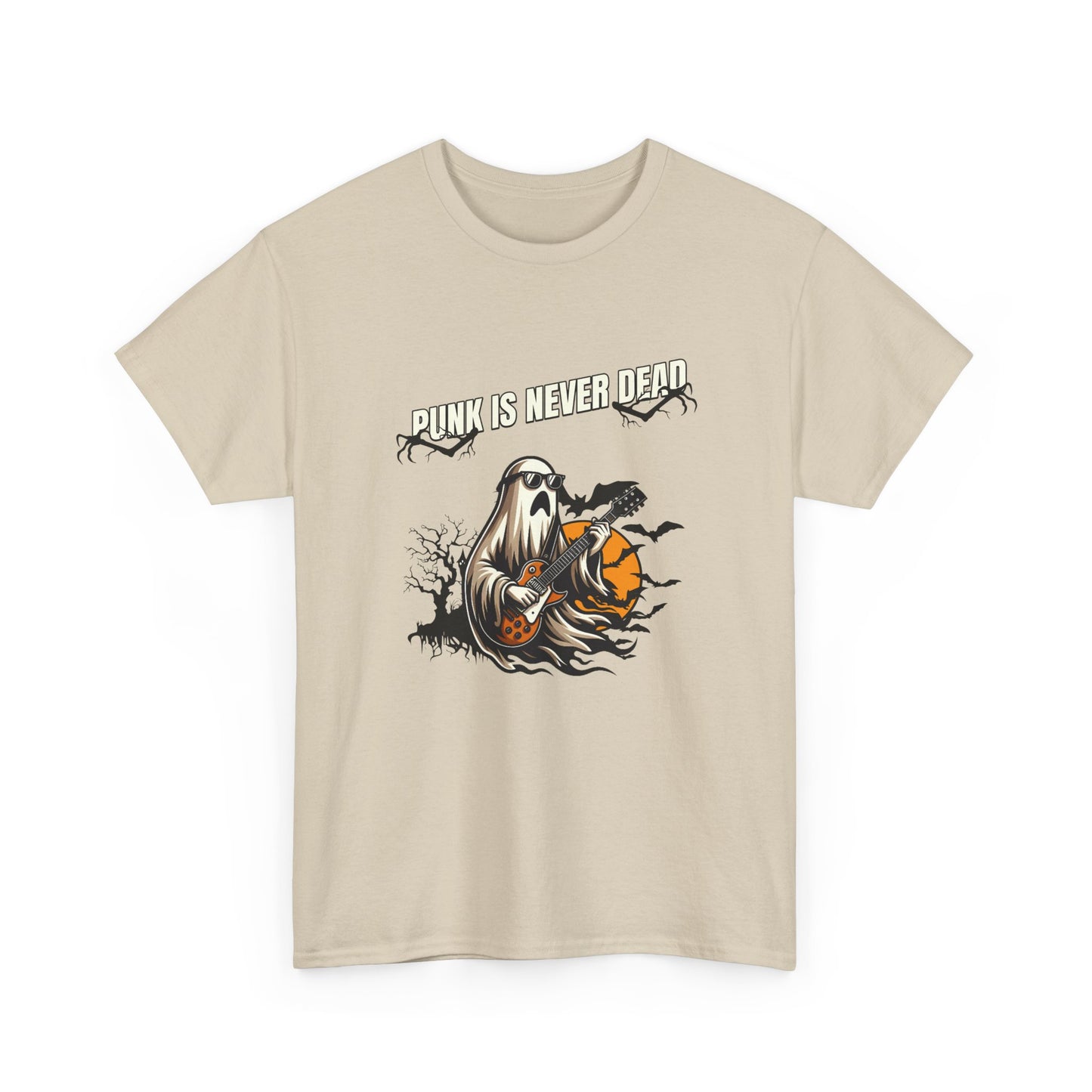 Halloween Ghost Punk is Never Dead Short Sleeve Tee Shirt - Spooky and Punk Forever