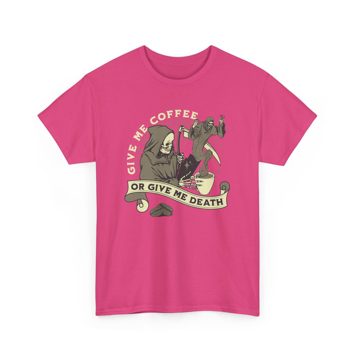 Give Me Coffee or Give Me Death Halloween Tee – Funny Coffee Lover Shirt