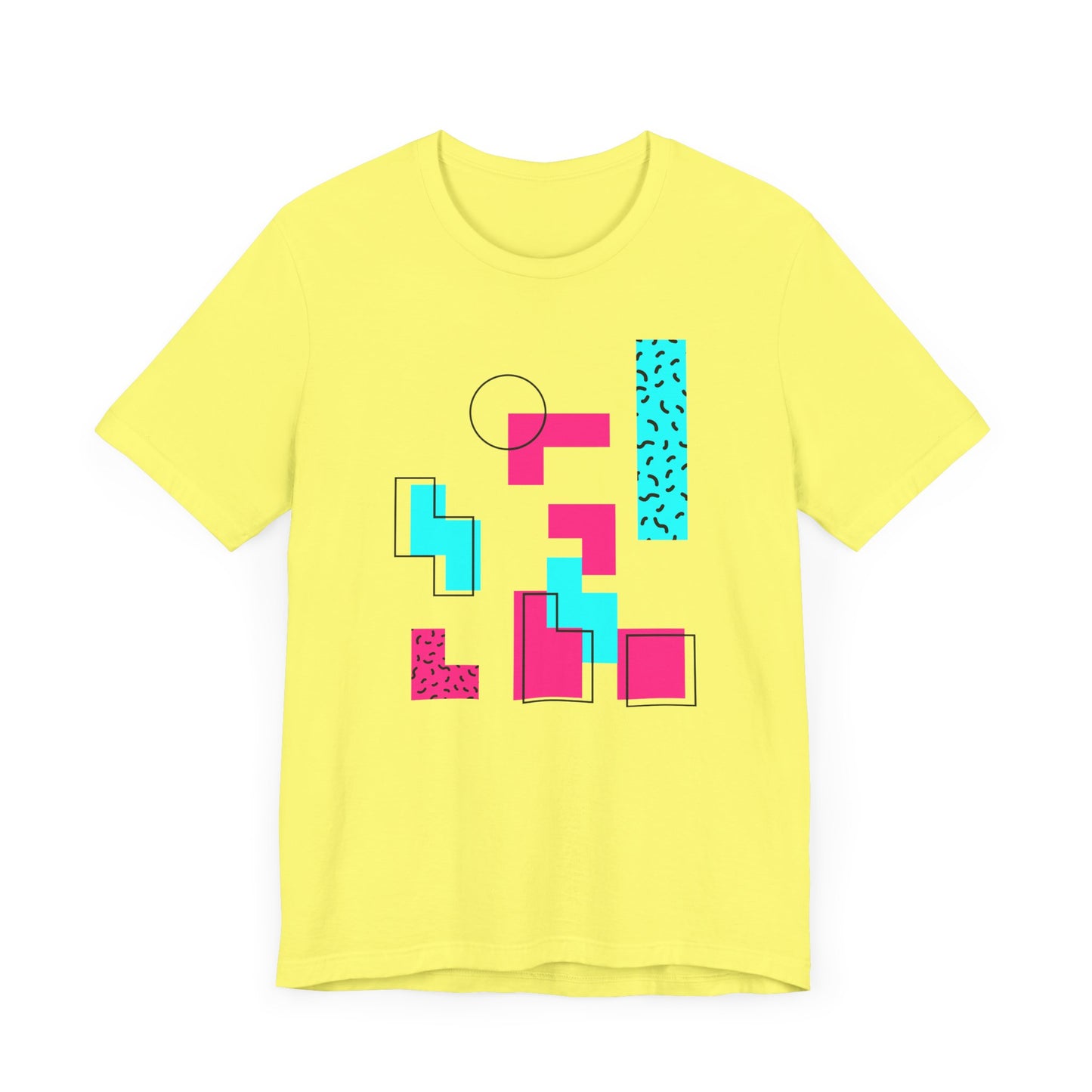 Tetris-Inspired Short Sleeve T-Shirt - Retro Gaming Nostalgia