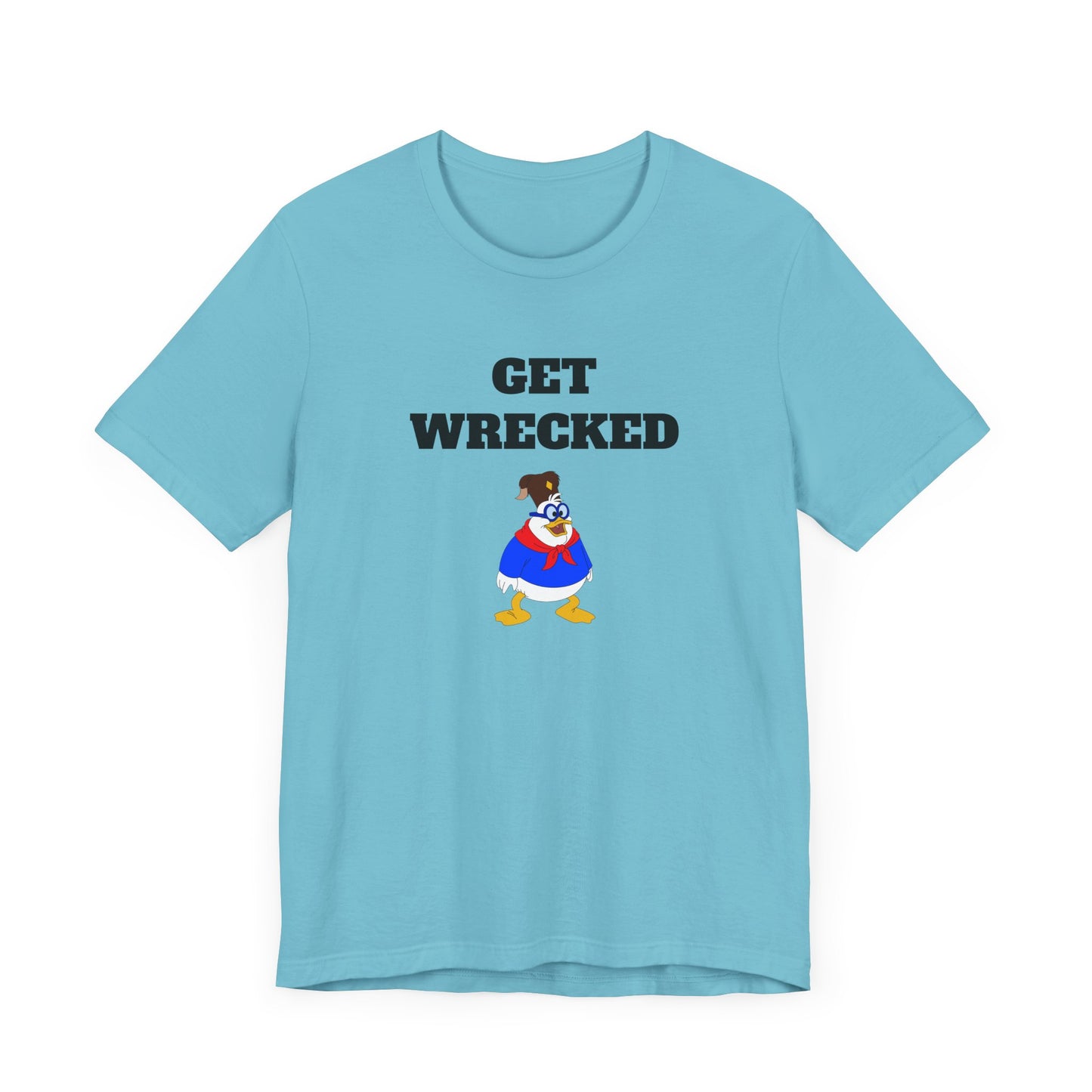 Get Wrecked Short Sleeve Tee Shirt - A Bold 80s Throwback