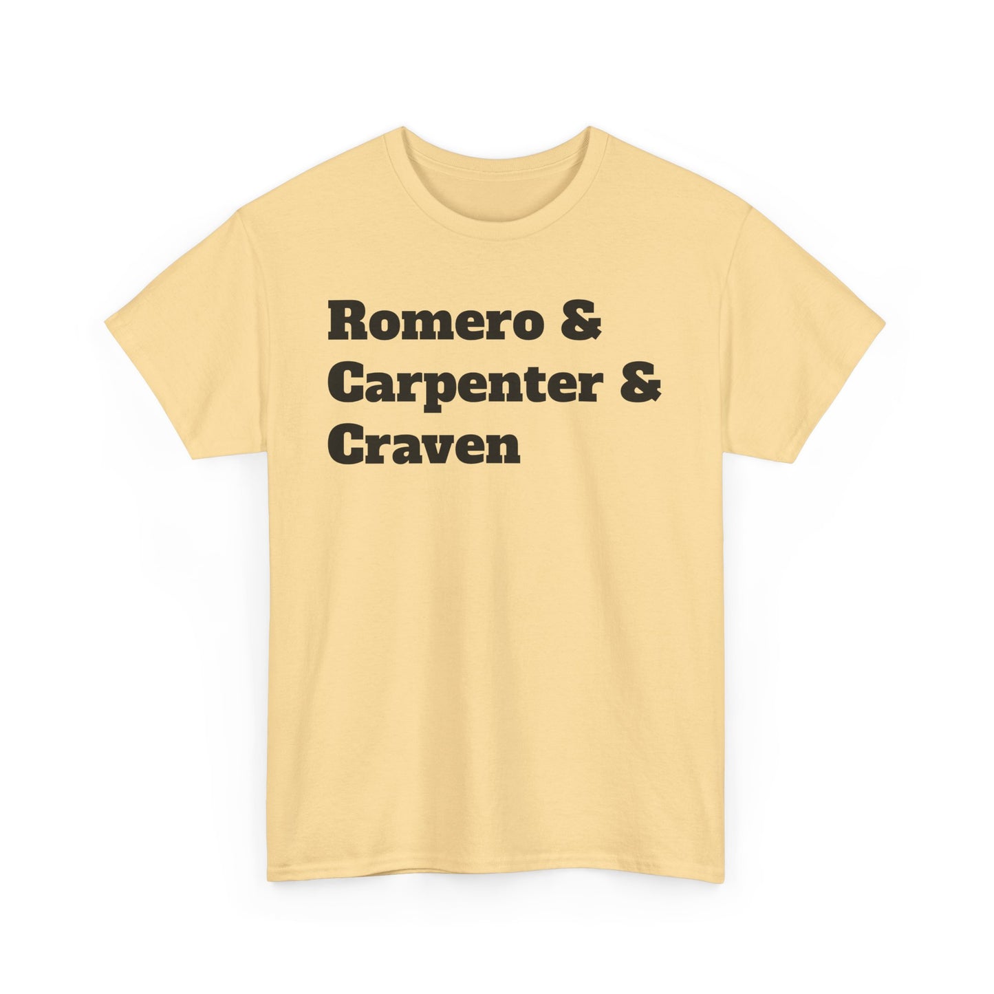 American Horror Directors Tee – Tribute to Romero, Carpenter, and Craven