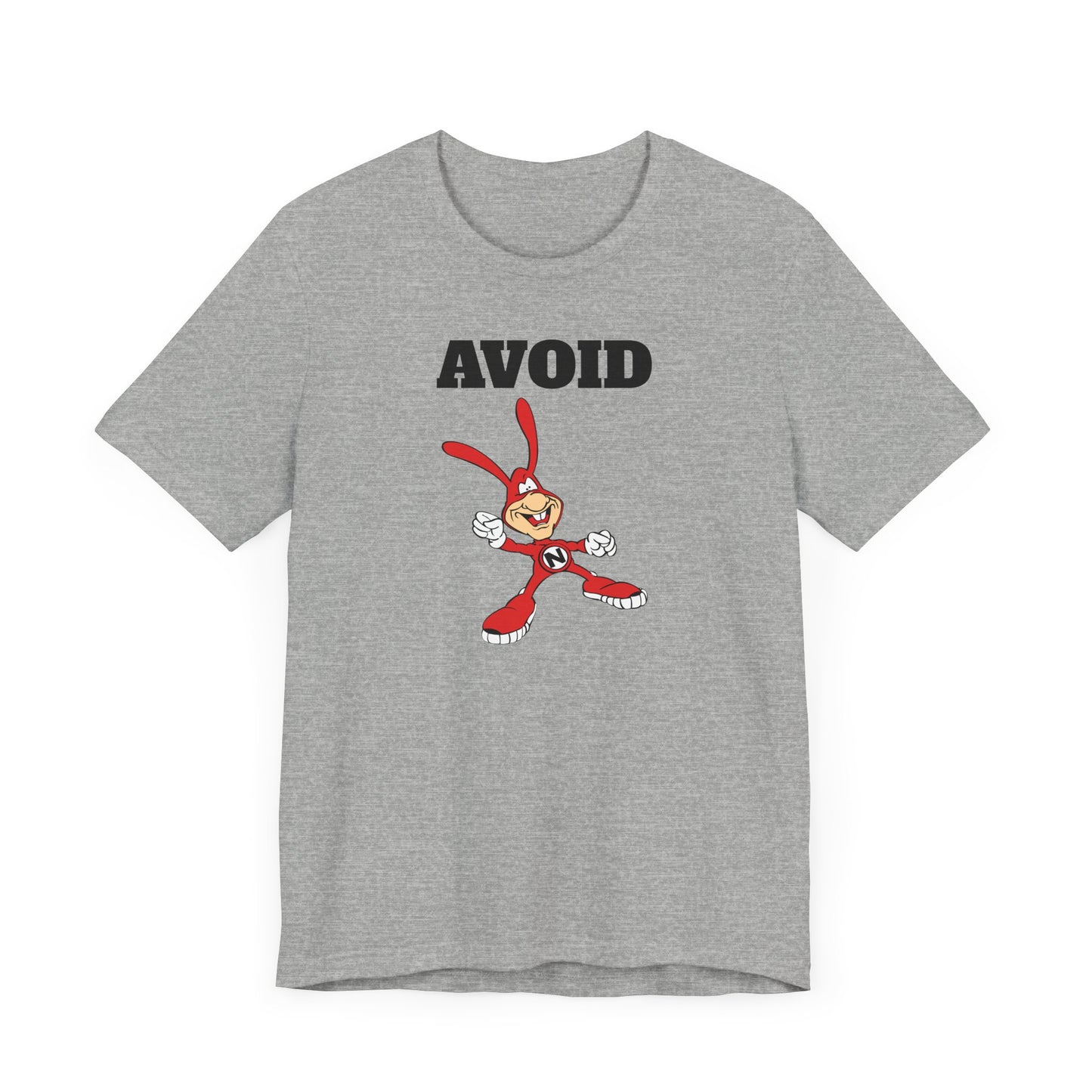 Avoid the Noid Short Sleeve Tee Shirt - A Nostalgic Pizza Delivery Throwback