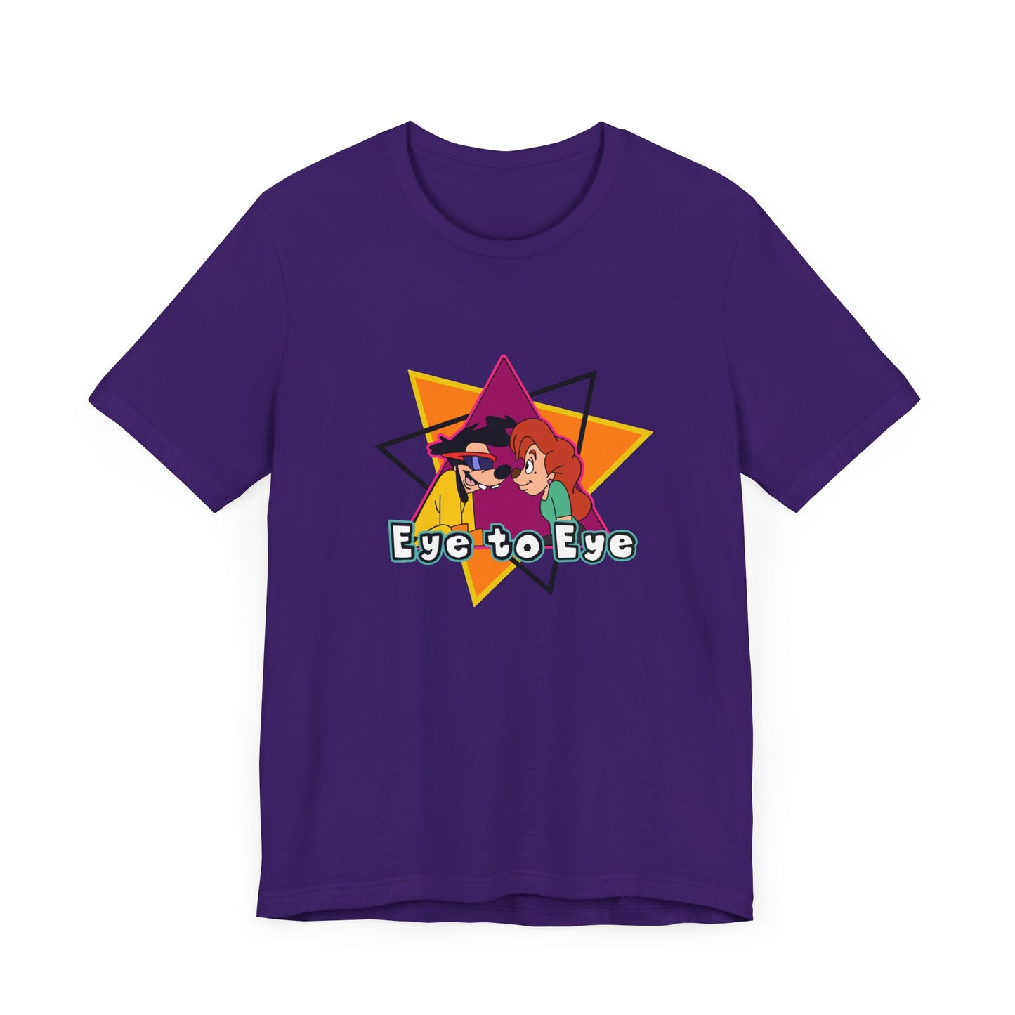 Goofy Movie Powerline Eye to Eye Short Sleeve Tee Shirt - A Tribute to 90s Animated Magic