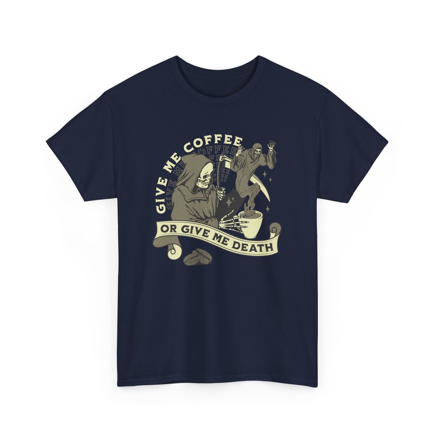 Give Me Coffee or Give Me Death Halloween Tee – Funny Coffee Lover Shirt