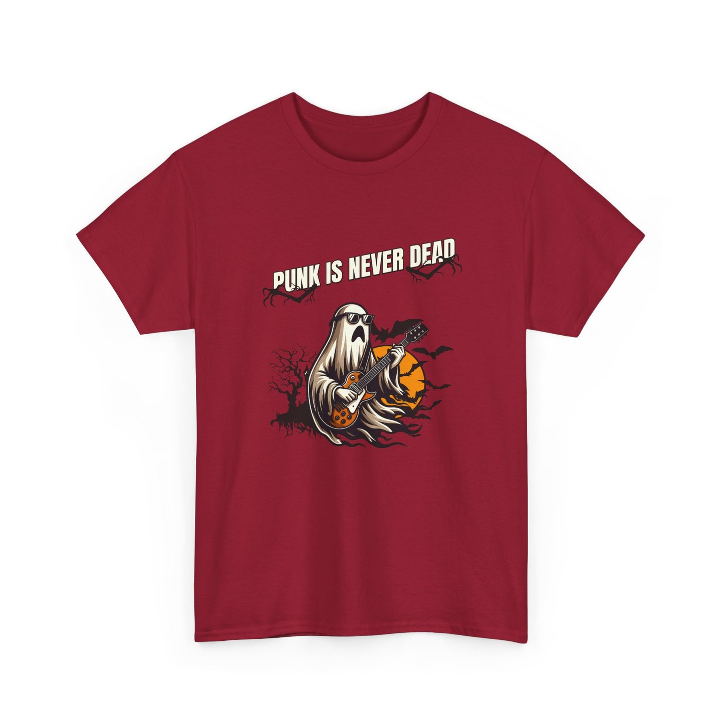 Halloween Ghost Punk is Never Dead Short Sleeve Tee Shirt - Spooky and Punk Forever