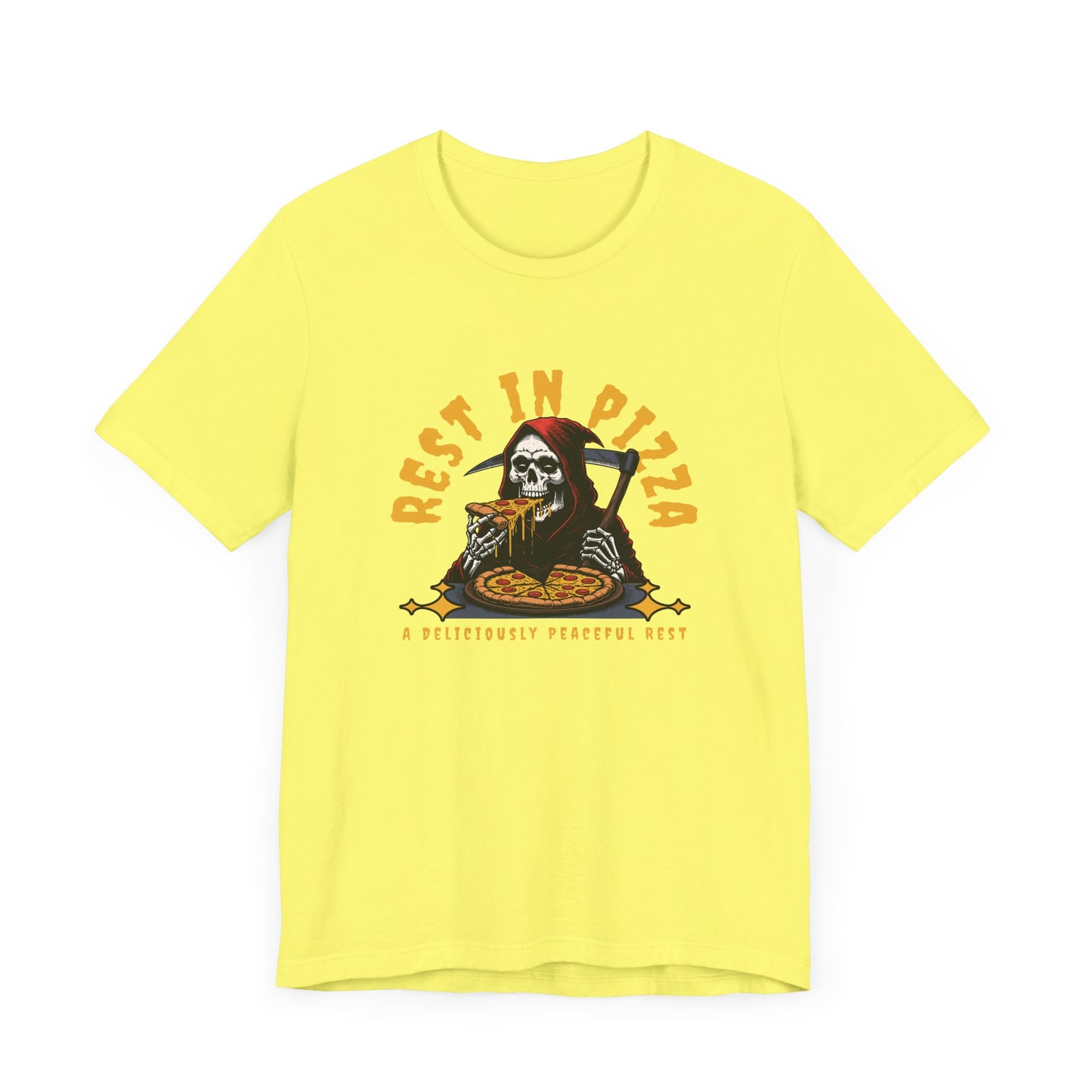 R.I.P. Rest in Pizza Short Sleeve Tee Shirt - A Deliciously Fun Wardrobe Addition