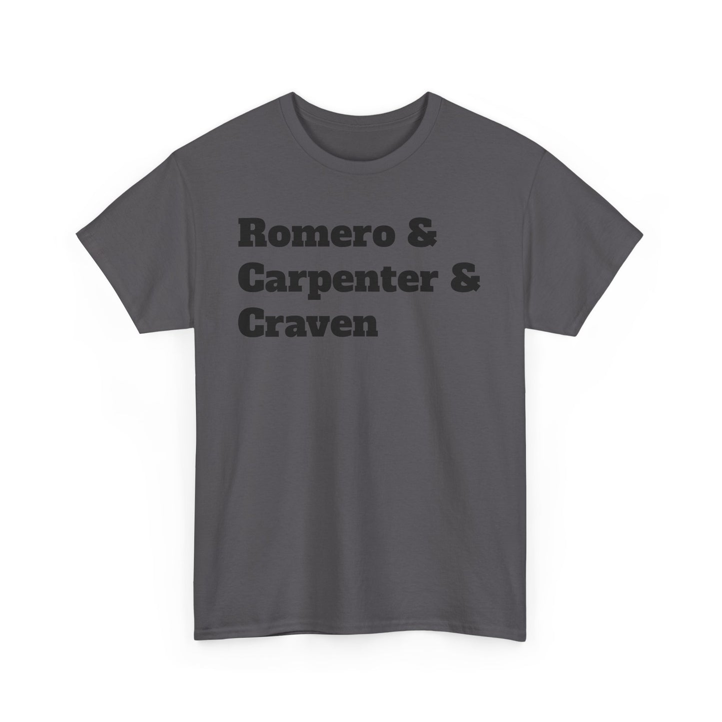 American Horror Directors Tee – Tribute to Romero, Carpenter, and Craven