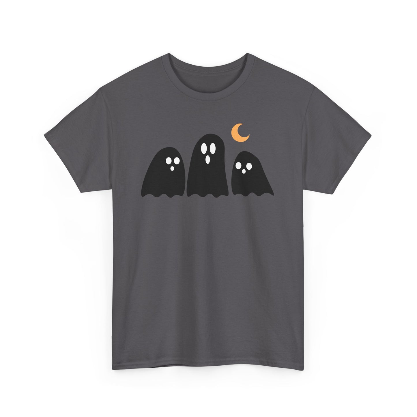 3 Ghosts Short Sleeve Tee Shirt - Cute and Spooky Halloween Fun