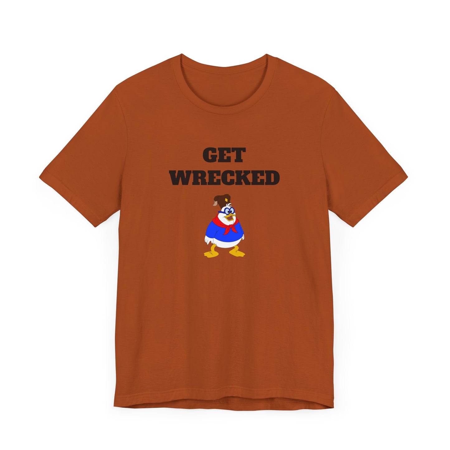 Get Wrecked Short Sleeve Tee Shirt - A Bold 80s Throwback