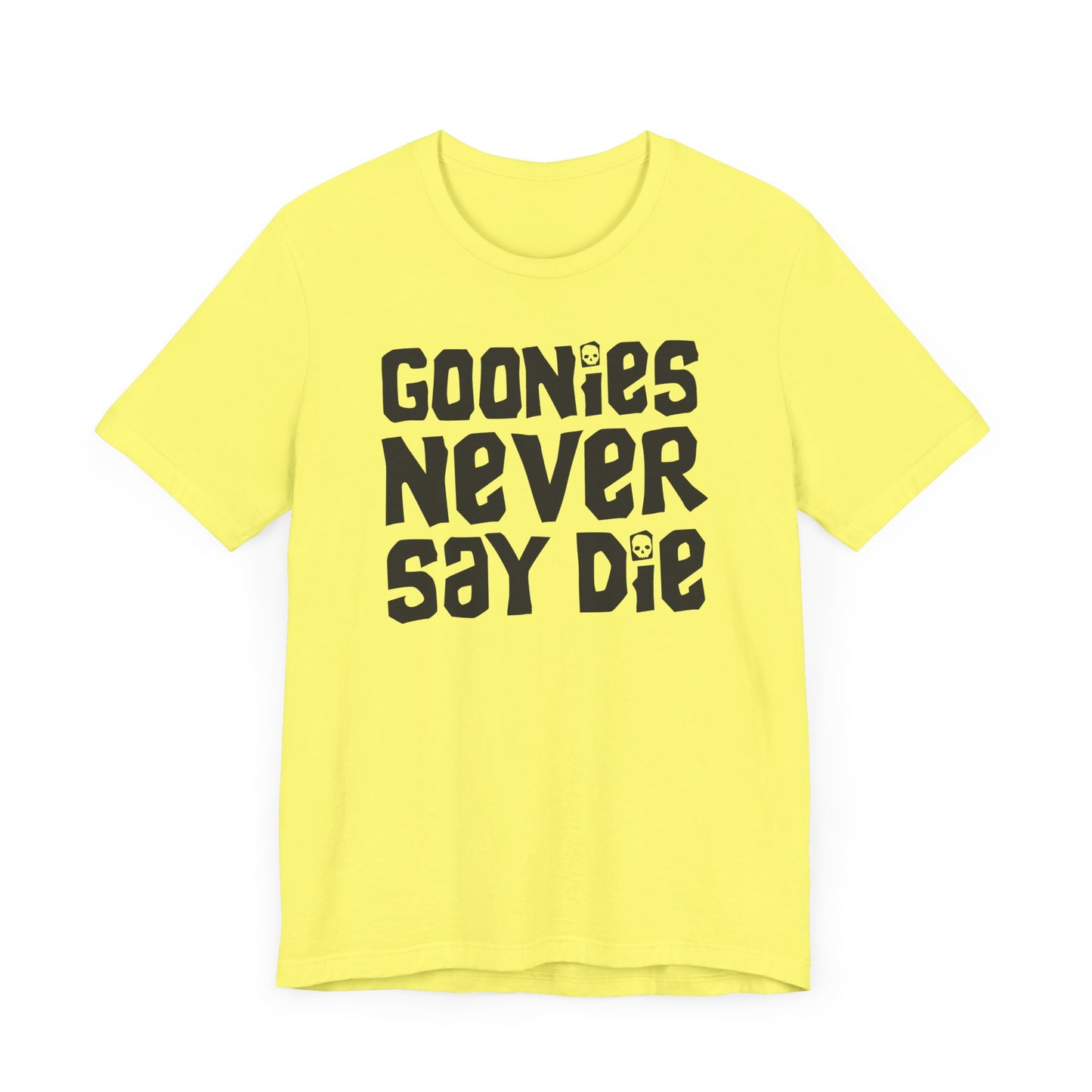 Goonies Never Say Die Short Sleeve Tee Shirt - A Timeless Tribute to Adventure