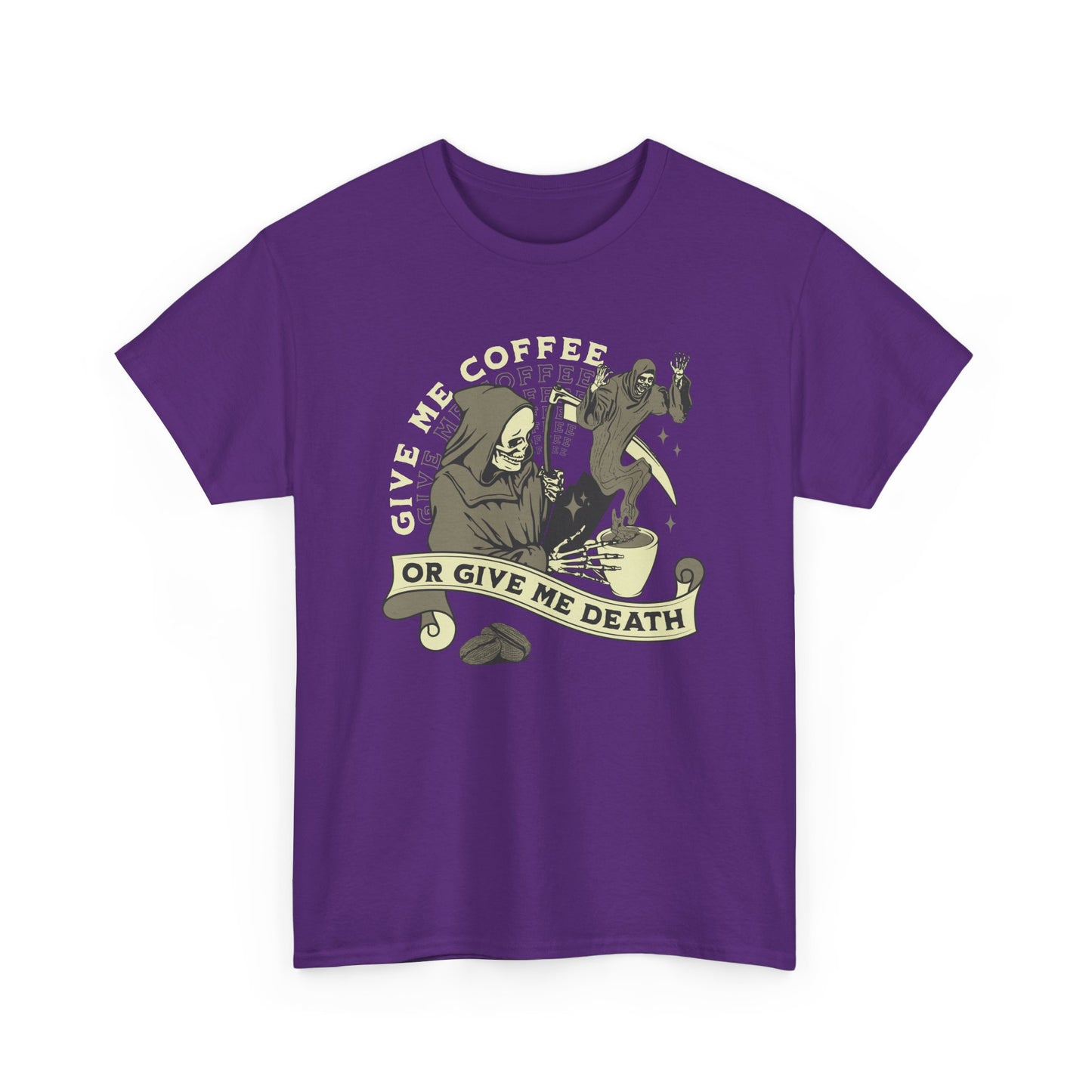 Give Me Coffee or Give Me Death Halloween Tee – Funny Coffee Lover Shirt