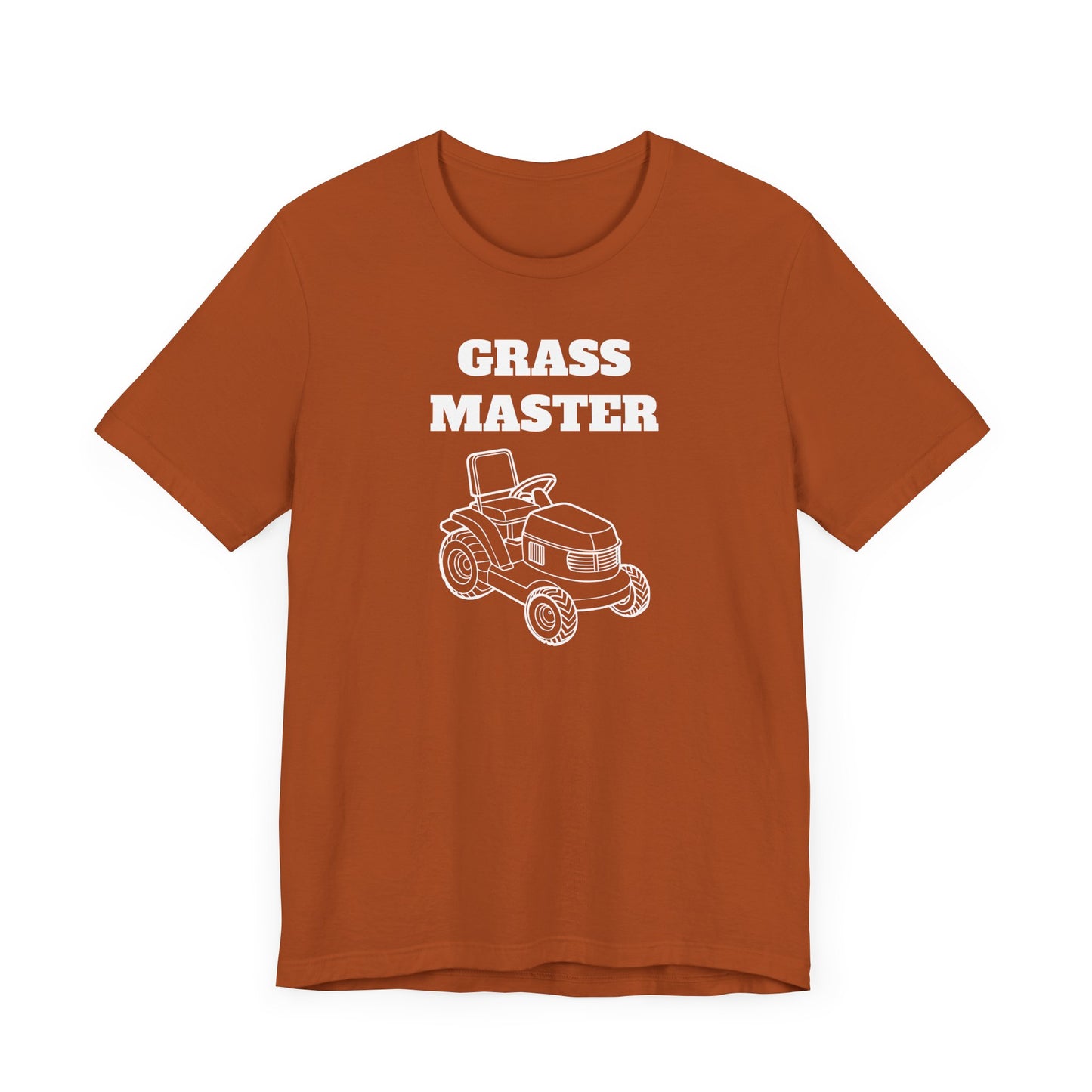 Grass Master Short Sleeve Tee - A Funny Landscaping Shirt for Lawn Enthusiasts