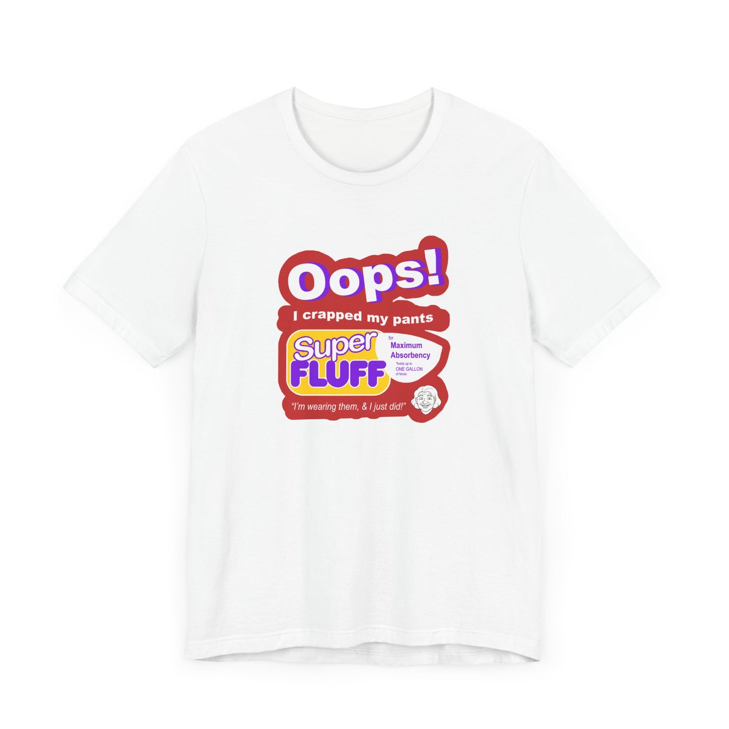 Oops I Crapped My Pants Short Sleeve Tee Shirt - A Hilarious Tribute to 90s SNL