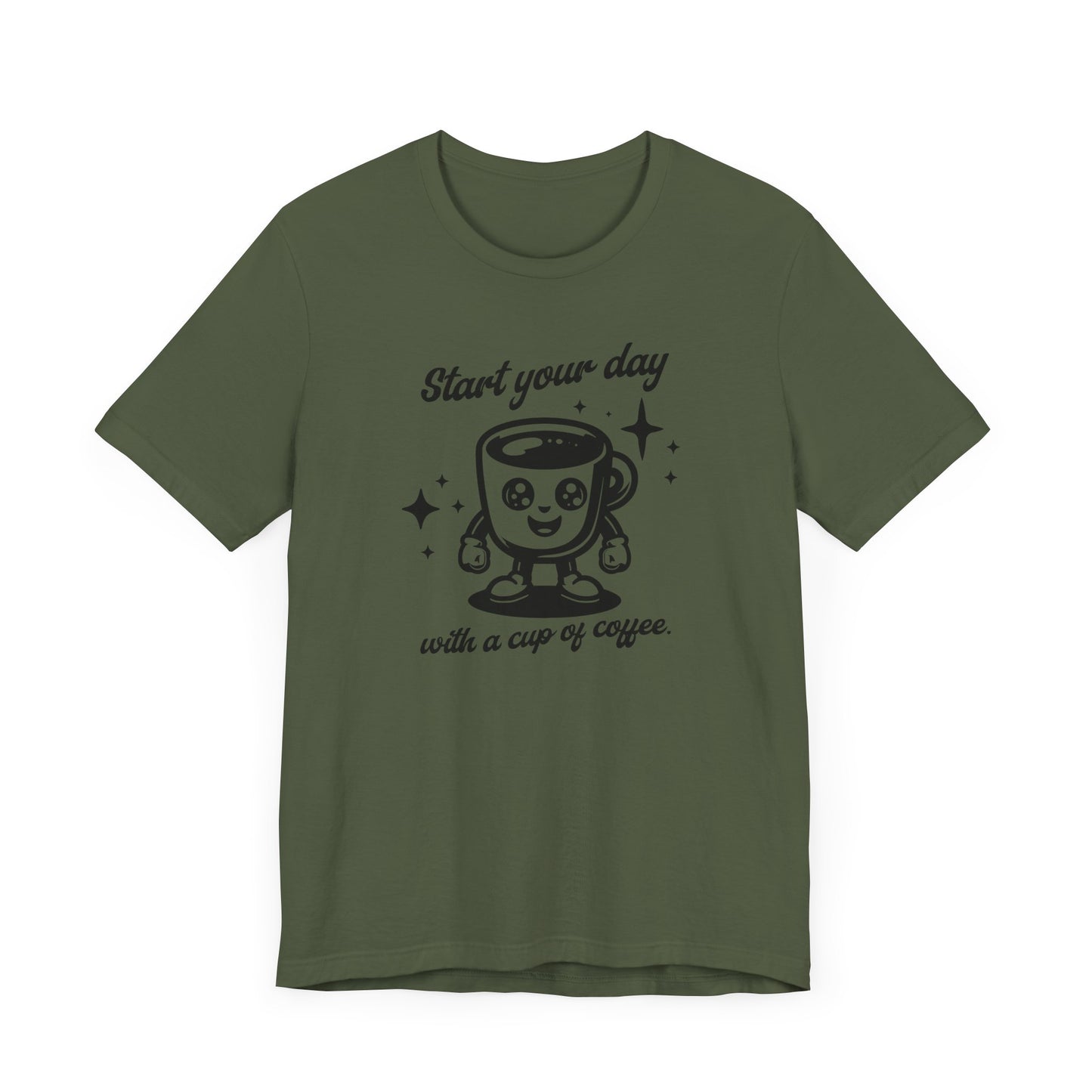 Start Your Day with a Cup of Coffee Tee – Funny Morning Coffee Lover Shirt
