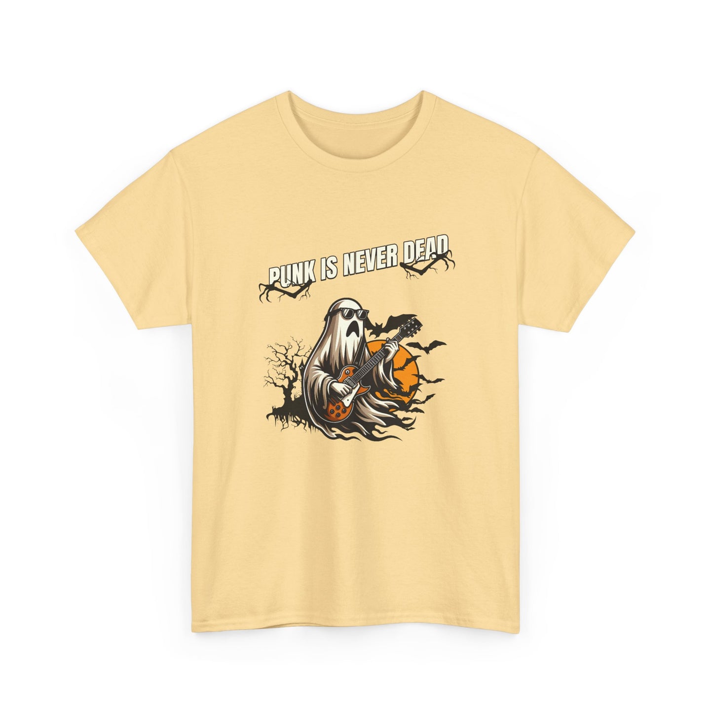 Halloween Ghost Punk is Never Dead Short Sleeve Tee Shirt - Spooky and Punk Forever