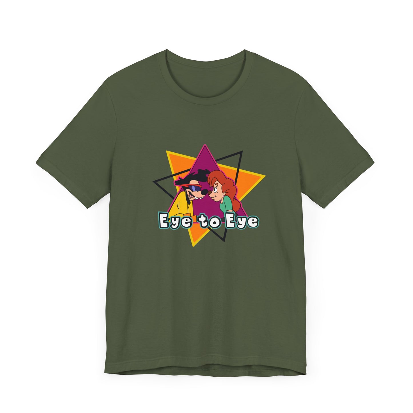 Goofy Movie Powerline Eye to Eye Short Sleeve Tee Shirt - A Tribute to 90s Animated Magic