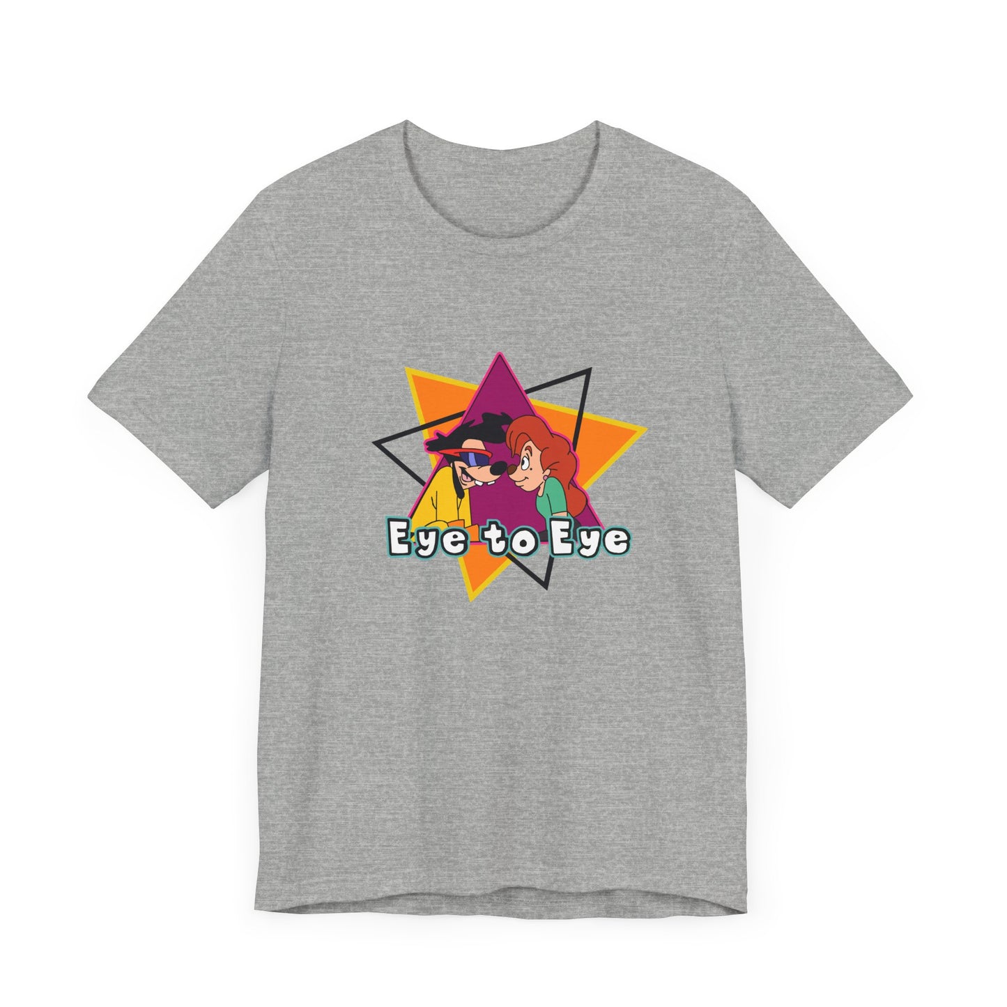 Goofy Movie Powerline Eye to Eye Short Sleeve Tee Shirt - A Tribute to 90s Animated Magic