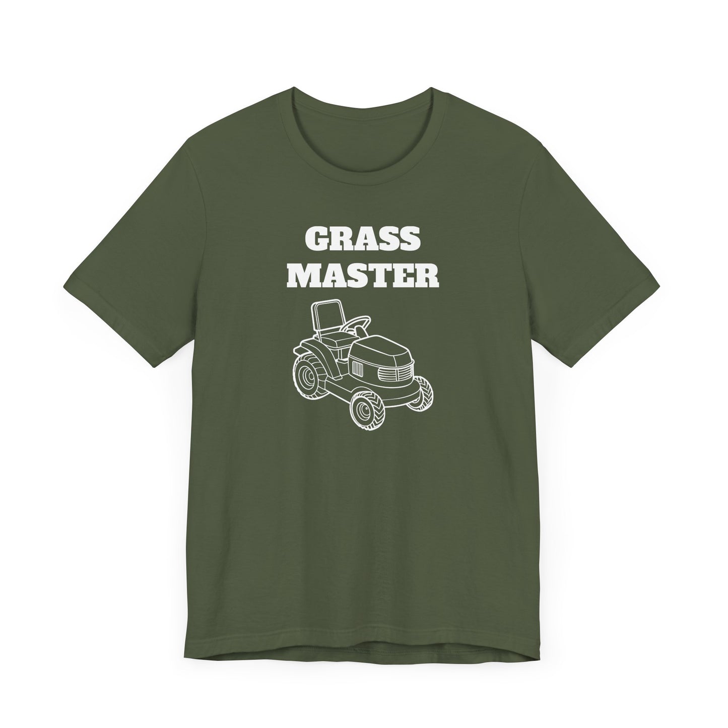 Grass Master Short Sleeve Tee - A Funny Landscaping Shirt for Lawn Enthusiasts