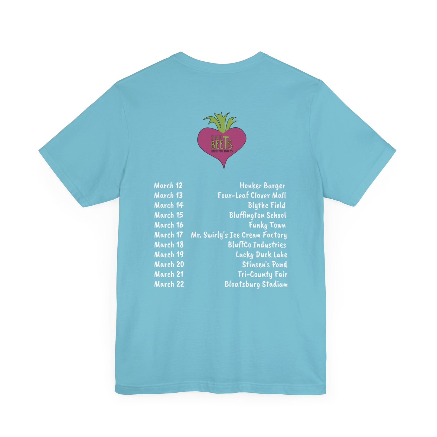 Doug The Beets World Tour '95 Short Sleeve T-Shirt - 90s Cartoon Band Nostalgia