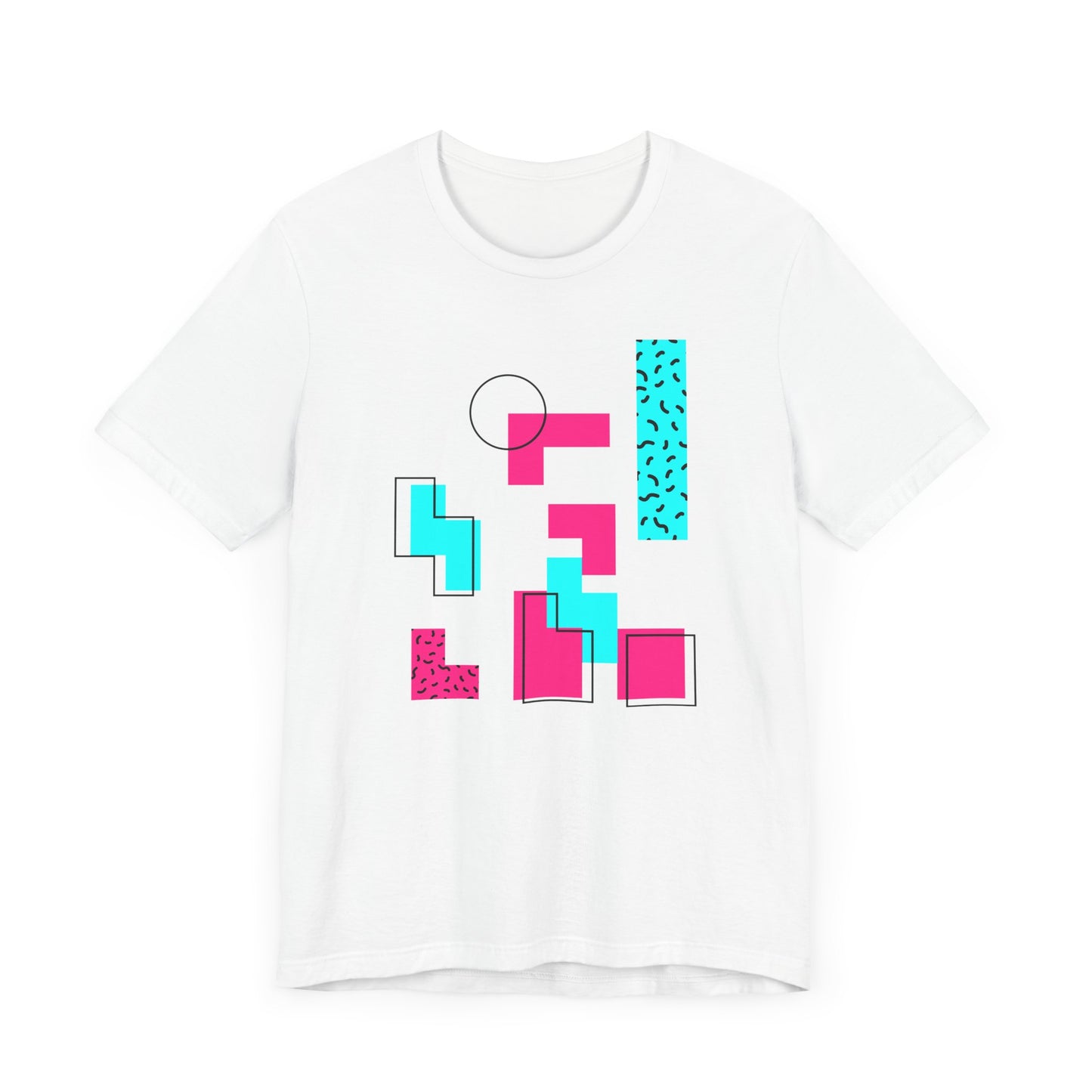 Tetris-Inspired Short Sleeve T-Shirt - Retro Gaming Nostalgia
