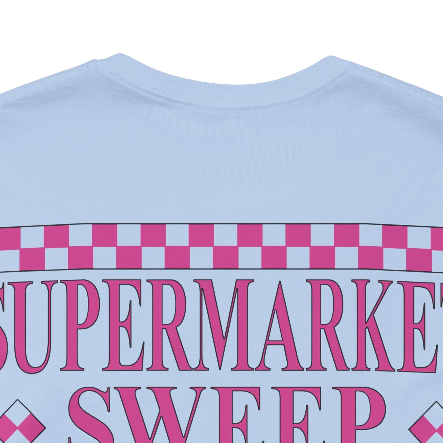 Supermarket Sweep Team 1 Light Blue Short Sleeve Tee Shirt - Relive the Game Show Excitement