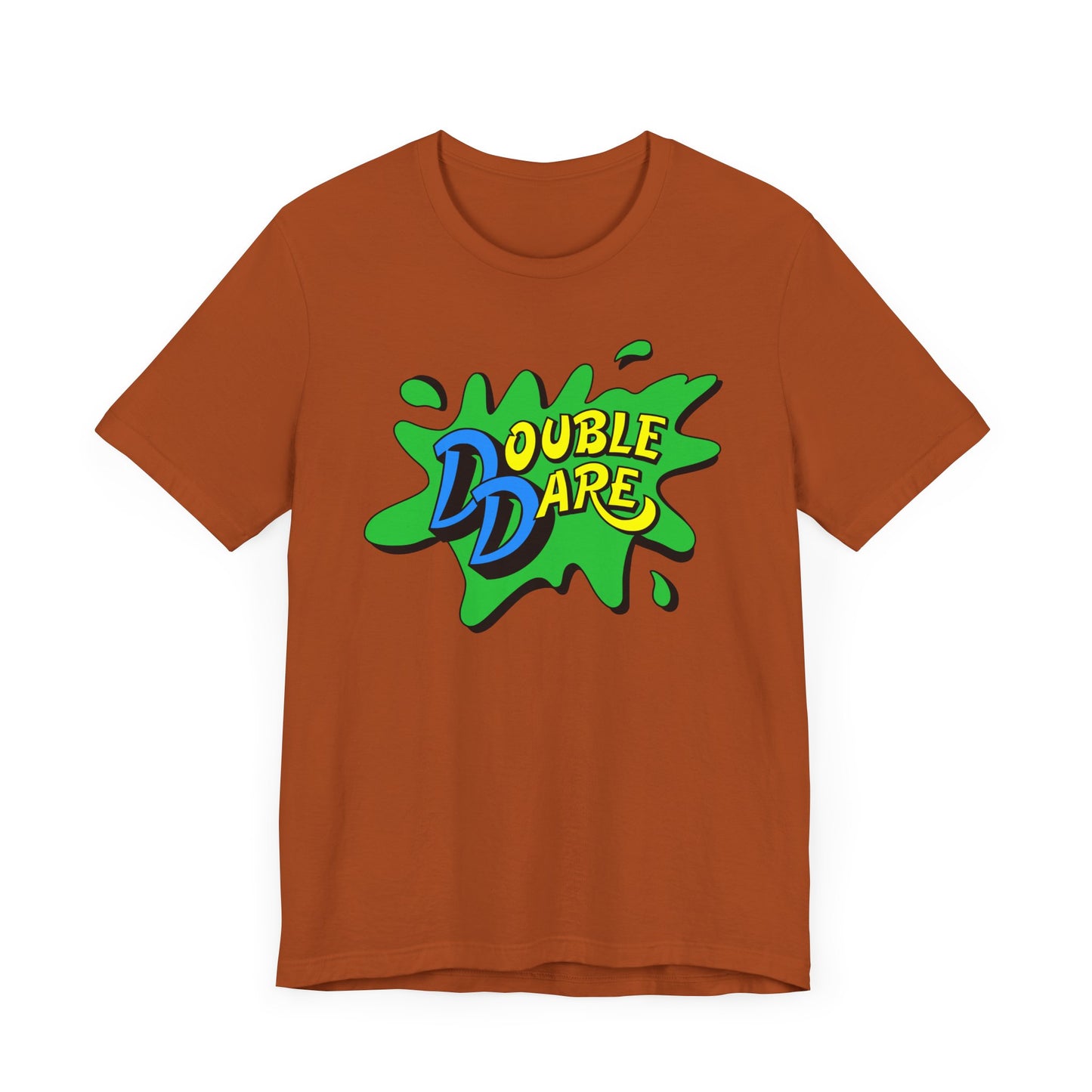 Double Dare Short Sleeve Tee Shirt - 80s Nickelodeon Inspired Game Show Nostalgia