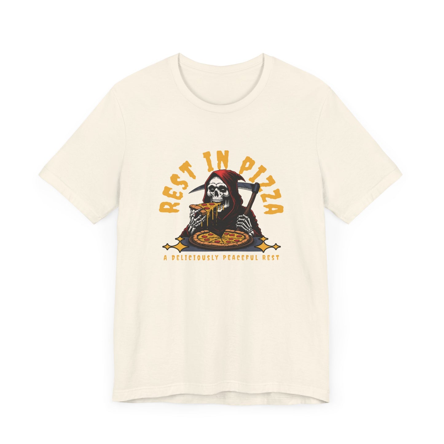R.I.P. Rest in Pizza Short Sleeve Tee Shirt - A Deliciously Fun Wardrobe Addition